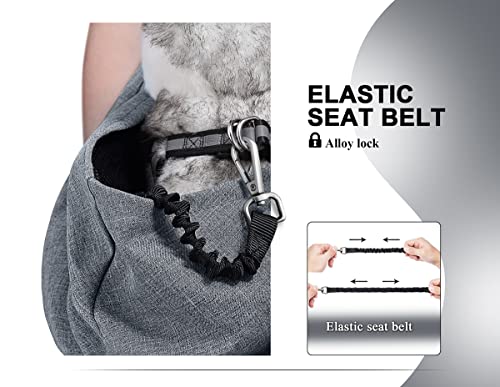 Tomkas Small Dog Sling Carrier - Adjustable Strap & Zip Pocket - Suitable for Puppies (Black) LukkyDeals