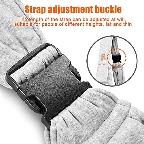 Tomkas Small Dog Sling Carrier - Adjustable Strap & Zip Pocket - Suitable for Puppies (Black) LukkyDeals