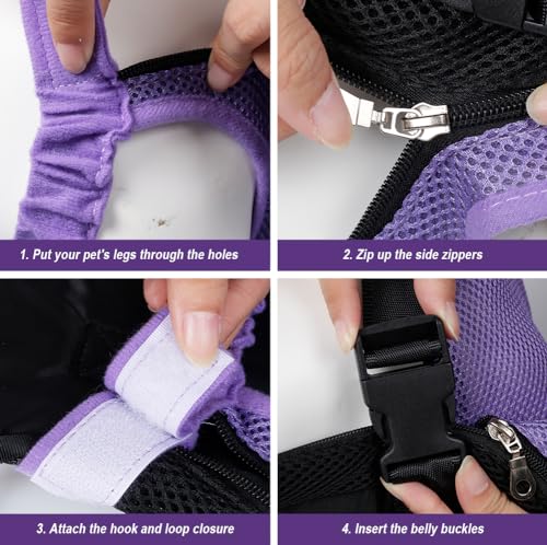 FEimaX Dog Carrier Backpack Pet Legs Out Front Cat Travel Bag, Adjustable Puppy Backpacks Carriers Hands-Free for Small Medium Dogs Cats Hiking Traveling Camping Daily Walking (Small, Black) LukkyDeals