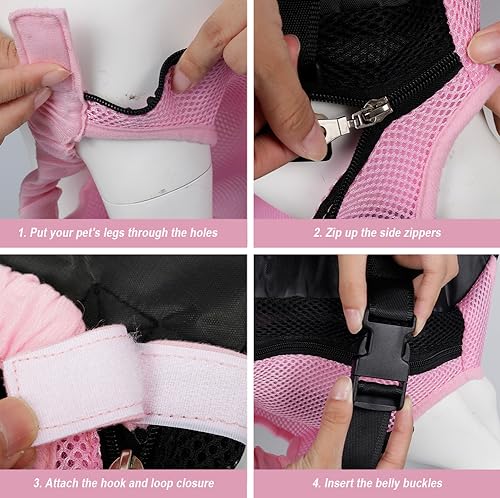 FEimaX Dog Carrier Backpack Pet Legs Out Front Cat Travel Bag, Adjustable Puppy Backpacks Carriers Hands-Free for Small Medium Dogs Cats Hiking Traveling Camping Daily Walking (Small, Black) LukkyDeals