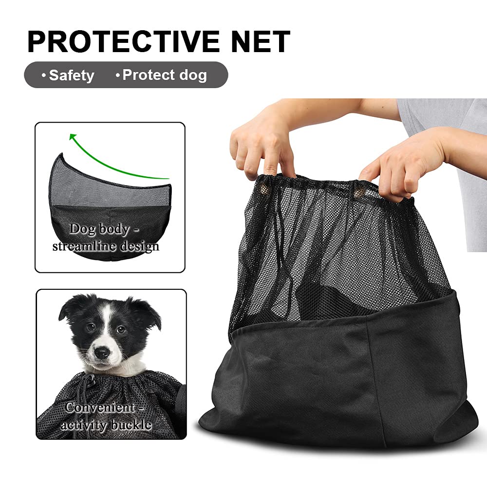 Tomkas Small Dog Sling Carrier - Adjustable Strap & Zip Pocket - Suitable for Puppies (Black) LukkyDeals