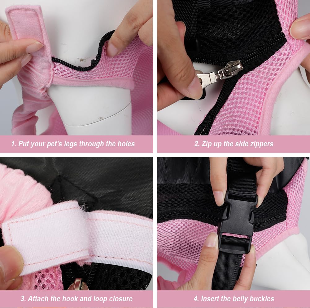 FEimaX Dog Carrier Backpack Pet Legs Out Front Cat Travel Bag, Adjustable Puppy Backpacks Carriers Hands-Free for Small Medium Dogs Cats Hiking Traveling Camping Daily Walking (Small, Black) LukkyDeals