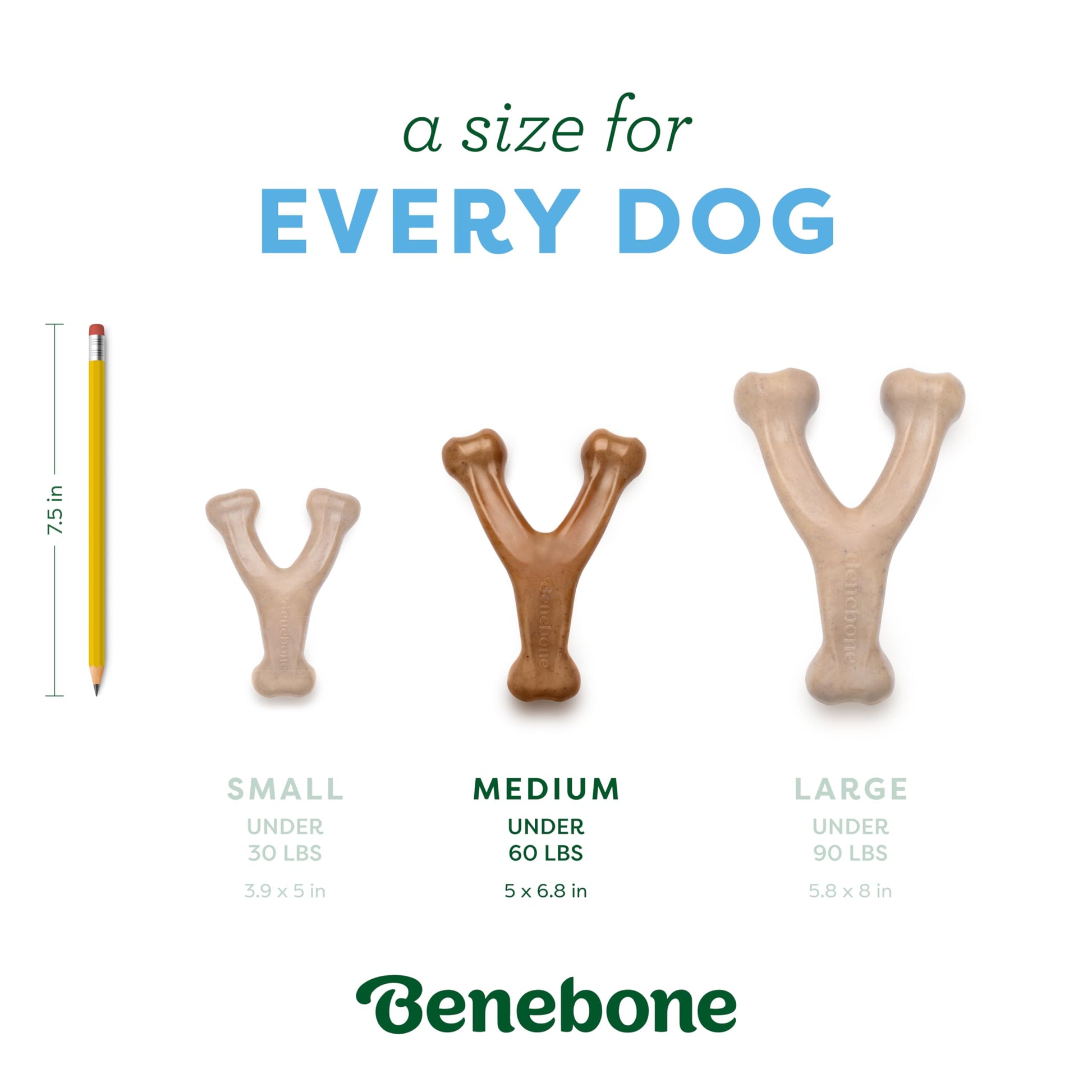Benebone Wishbone Durable Dog Chew Toy for Aggressive Chewers, Real Bacon, Made in USA, Medium LukkyDeals