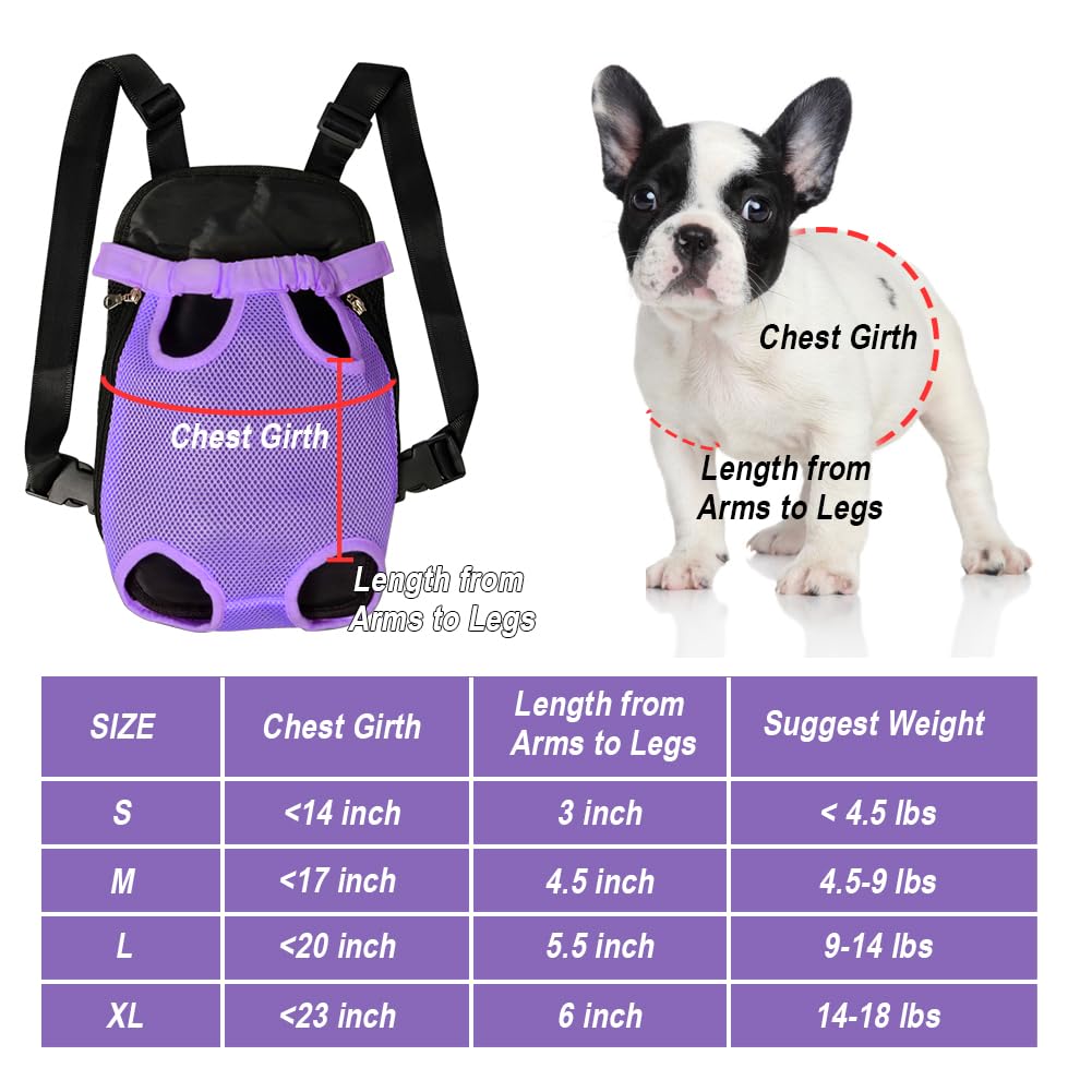 FEimaX Dog Carrier Backpack Pet Legs Out Front Cat Travel Bag, Adjustable Puppy Backpacks Carriers Hands-Free for Small Medium Dogs Cats Hiking Traveling Camping Daily Walking (Small, Black) LukkyDeals