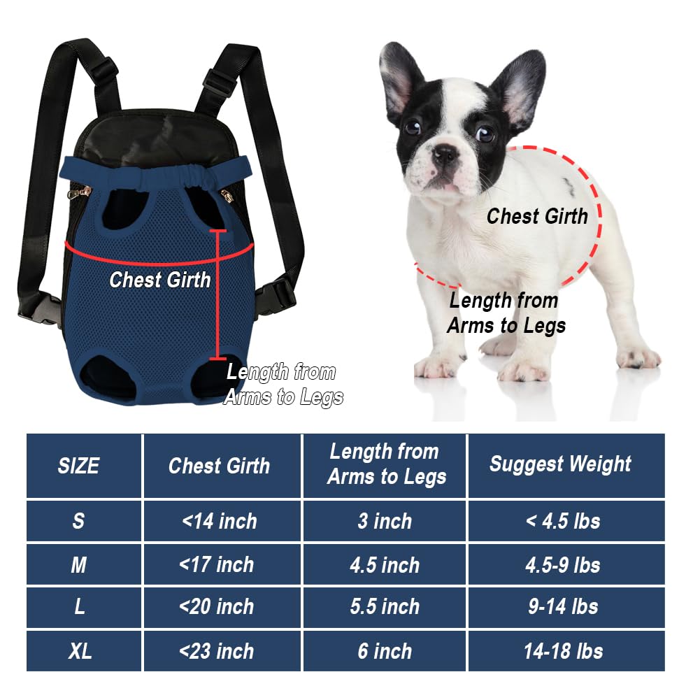 FEimaX Dog Carrier Backpack Pet Legs Out Front Cat Travel Bag, Adjustable Puppy Backpacks Carriers Hands-Free for Small Medium Dogs Cats Hiking Traveling Camping Daily Walking (Small, Black) LukkyDeals