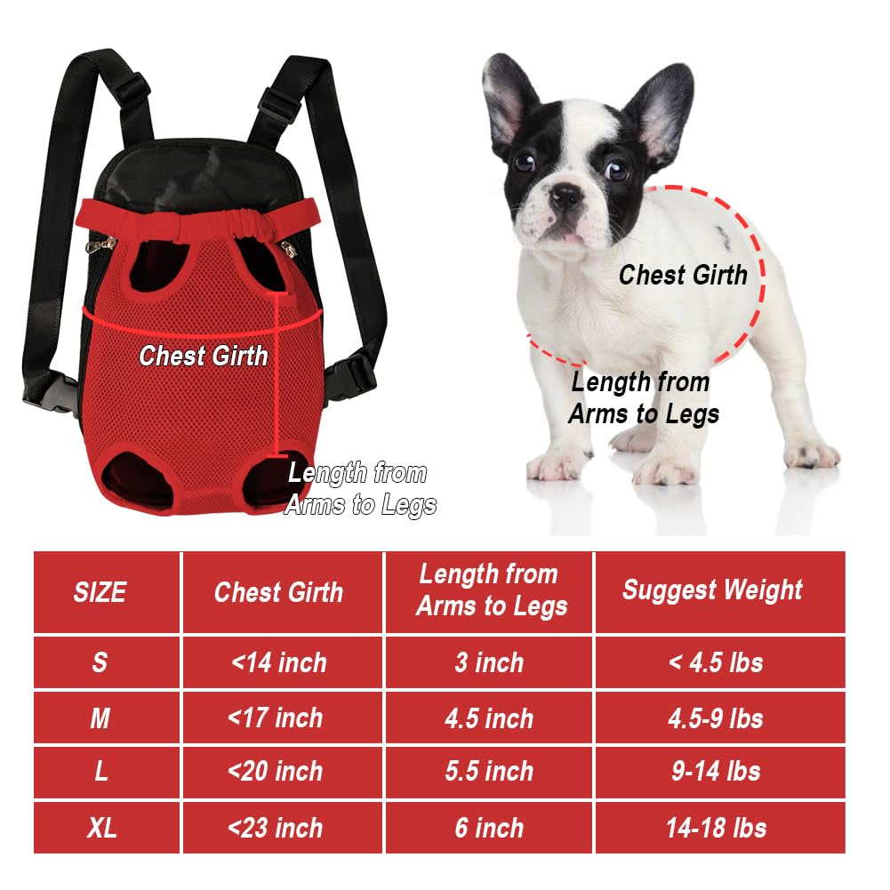 FEimaX Dog Carrier Backpack Pet Legs Out Front Cat Travel Bag, Adjustable Puppy Backpacks Carriers Hands-Free for Small Medium Dogs Cats Hiking Traveling Camping Daily Walking (Small, Black) LukkyDeals