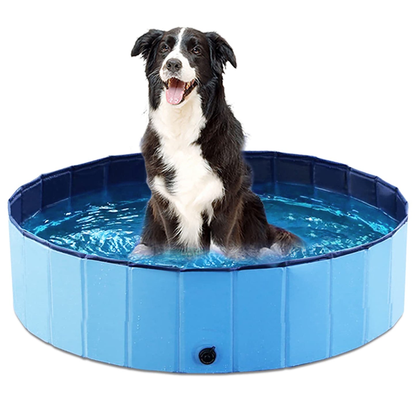 Jasonwell Foldable Dog Pet Bath Pool Collapsible Dog Pet Pool Bathing Tub Kiddie Pool Doggie Wading Pool for Puppy Small Medium Large Dogs Cats and Kids 48" Blue