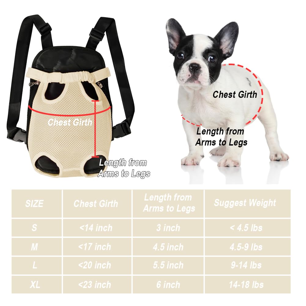 FEimaX Dog Carrier Backpack Pet Legs Out Front Cat Travel Bag, Adjustable Puppy Backpacks Carriers Hands-Free for Small Medium Dogs Cats Hiking Traveling Camping Daily Walking (Small, Black) LukkyDeals