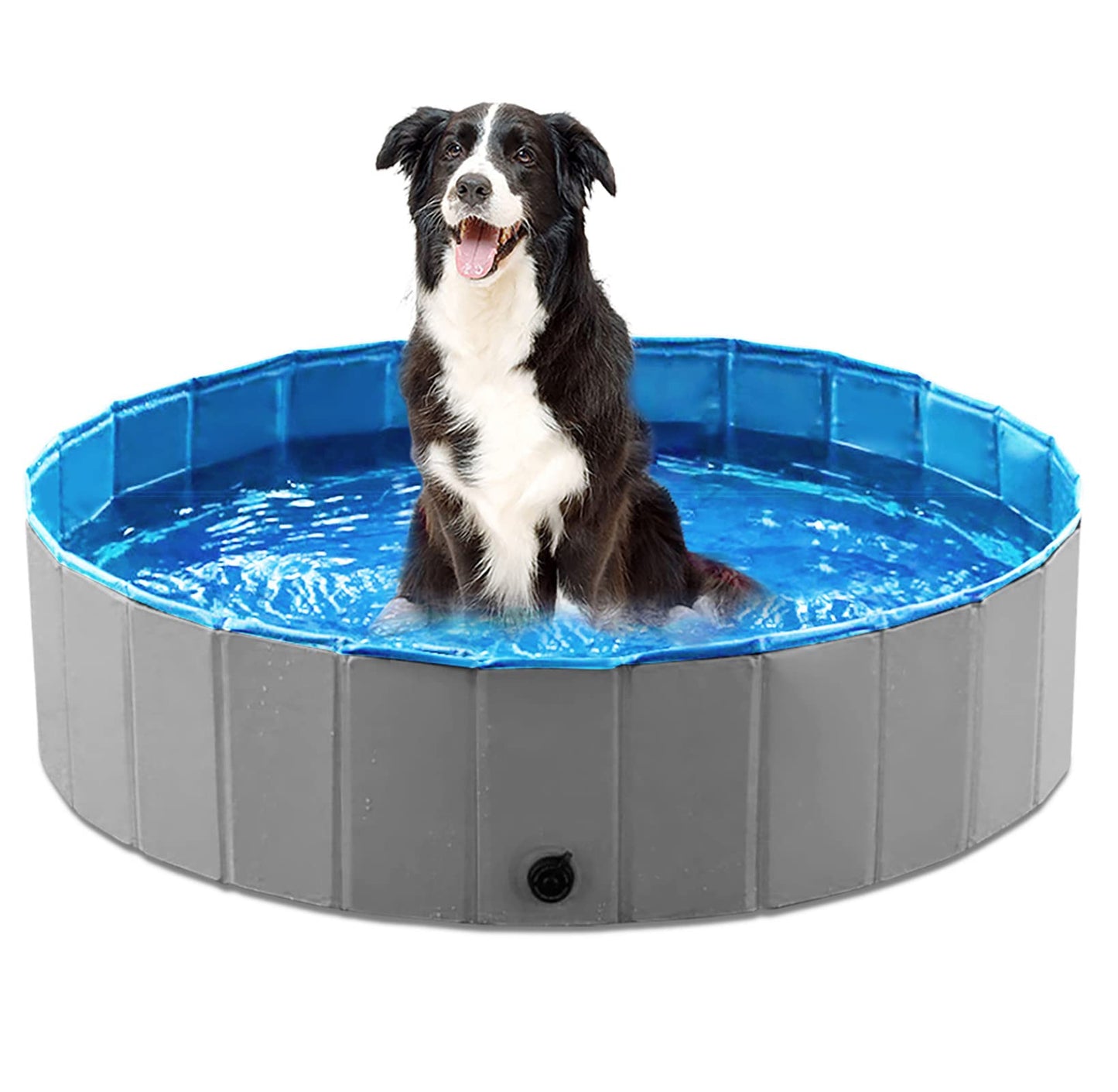 Jasonwell Foldable Dog Pet Bath Pool Collapsible Dog Pet Pool Bathing Tub Kiddie Pool Doggie Wading Pool for Puppy Small Medium Large Dogs Cats and Kids 48" Blue