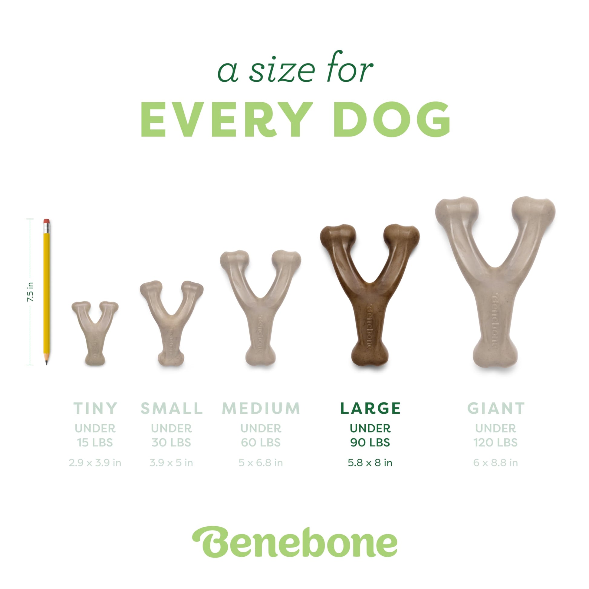 Benebone Wishbone Durable Dog Chew Toy for Aggressive Chewers, Real Bacon, Made in USA, Medium LukkyDeals