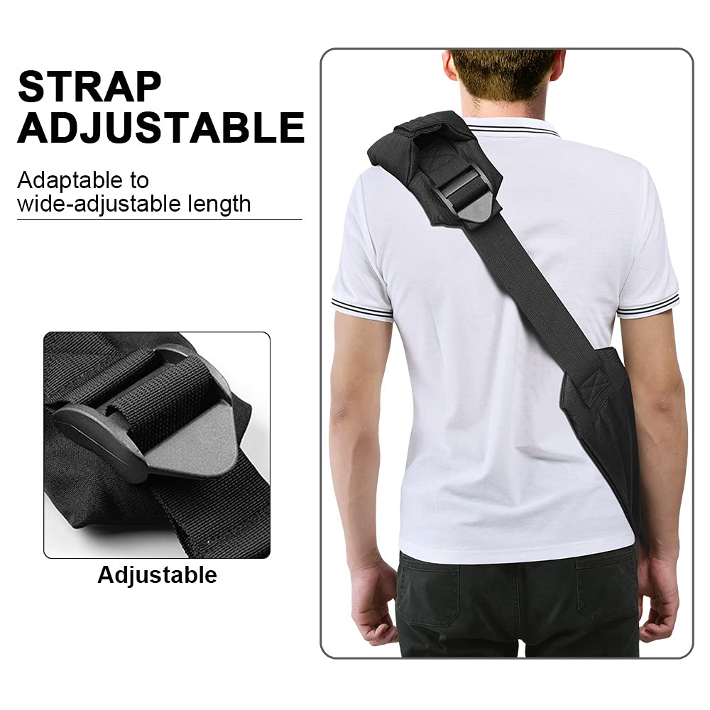 Tomkas Small Dog Sling Carrier - Adjustable Strap & Zip Pocket - Suitable for Puppies (Black) LukkyDeals