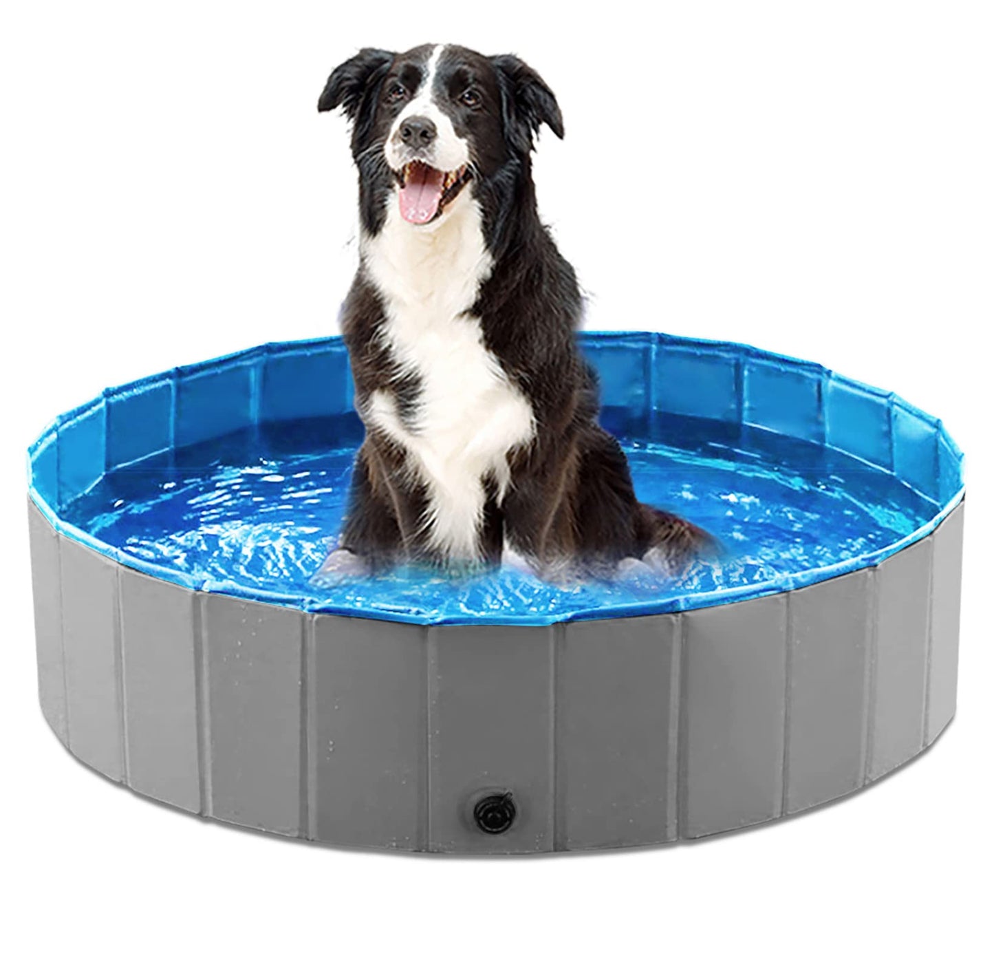Jasonwell Foldable Dog Pet Bath Pool Collapsible Dog Pet Pool Bathing Tub Kiddie Pool Doggie Wading Pool for Puppy Small Medium Large Dogs Cats and Kids 48" Blue