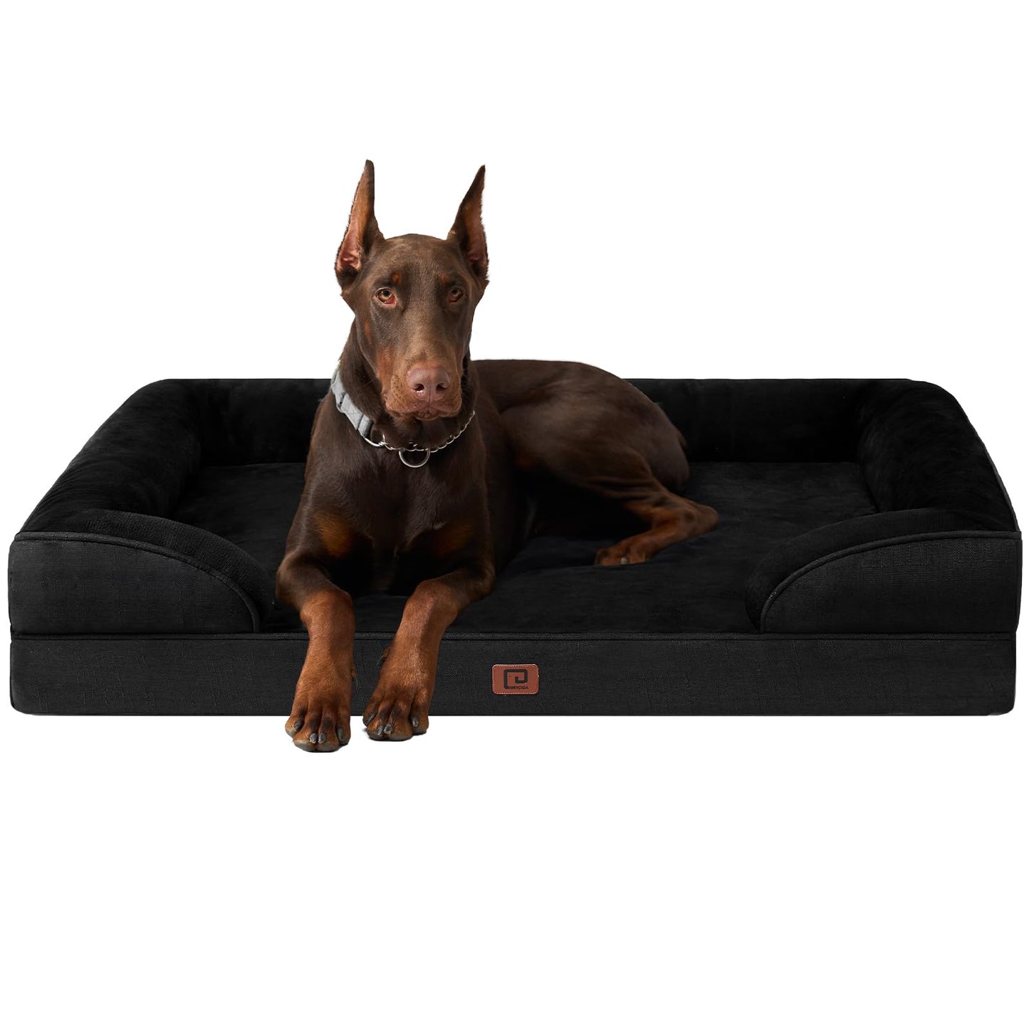 EHEYCIGA Orthopedic Dog Beds for Extra Large Dogs, Waterproof Memory Foam XL Pet Bed with Sides, Non-Slip and Egg-Crate Foam Big Dog Couch Bed with Washable Removable Cover, Grey LukkyDeals