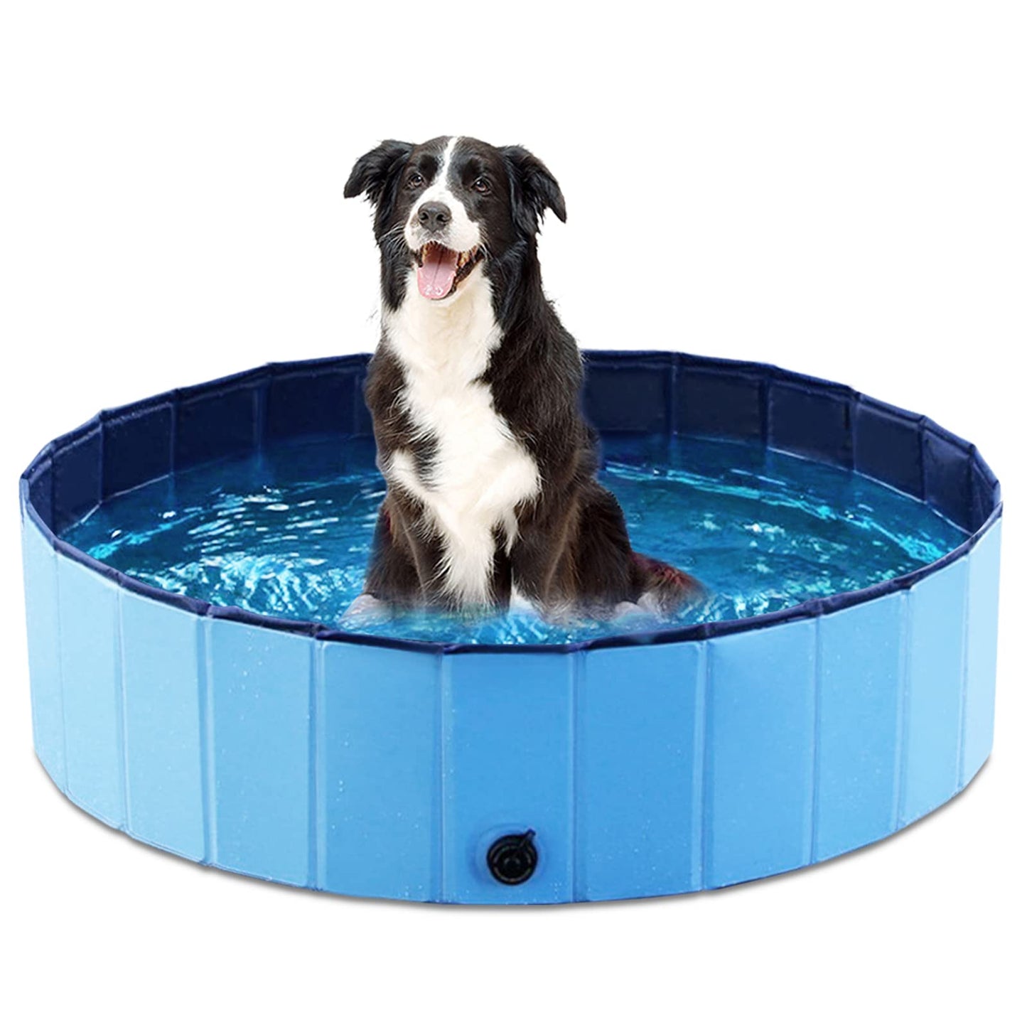 Jasonwell Foldable Dog Pet Bath Pool Collapsible Dog Pet Pool Bathing Tub Kiddie Pool Doggie Wading Pool for Puppy Small Medium Large Dogs Cats and Kids 48" Blue