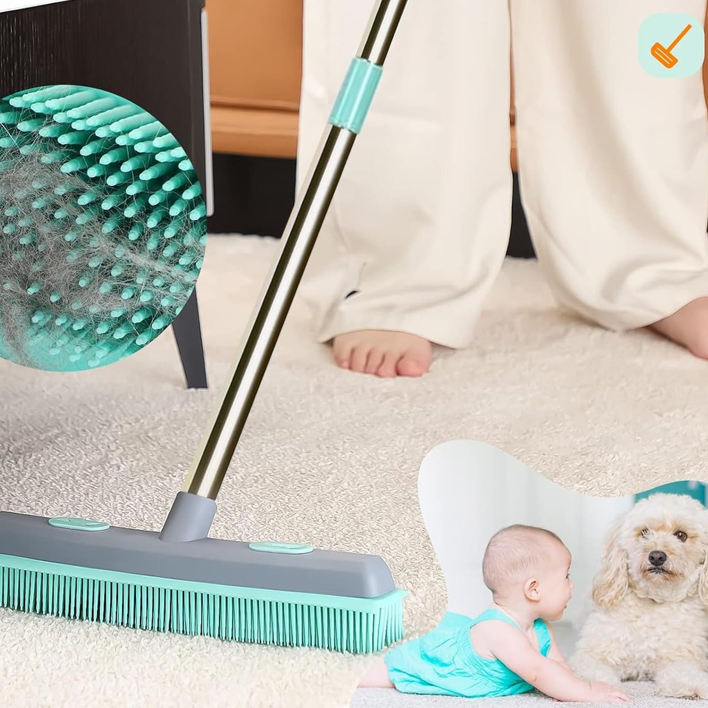 Magic Pet Hair Broom & Brush LukkyDeals