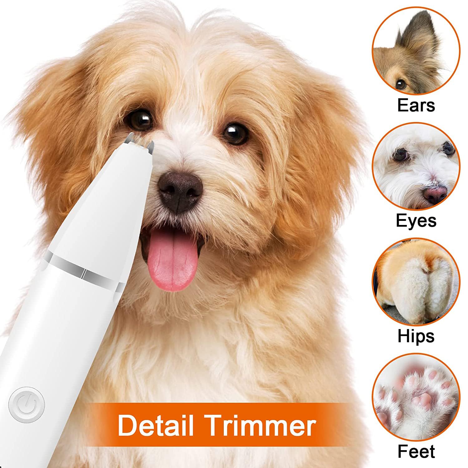 Dog Clippers Grooming Kit Hair Clipper-Low Noise Paw Trimmer- Rechargeable - Cordless Quiet Nail Grinder Shaver for Cats and Other Pets LukkyDeals