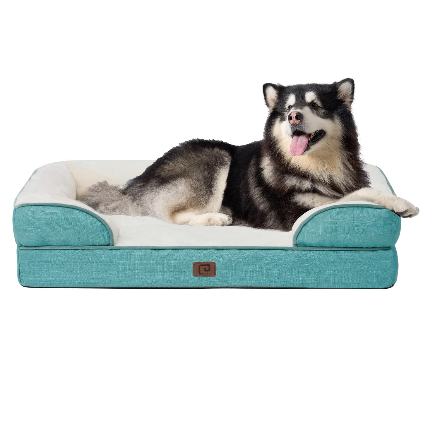EHEYCIGA Orthopedic Dog Beds for Extra Large Dogs, Waterproof Memory Foam XL Pet Bed with Sides, Non-Slip and Egg-Crate Foam Big Dog Couch Bed with Washable Removable Cover, Grey LukkyDeals