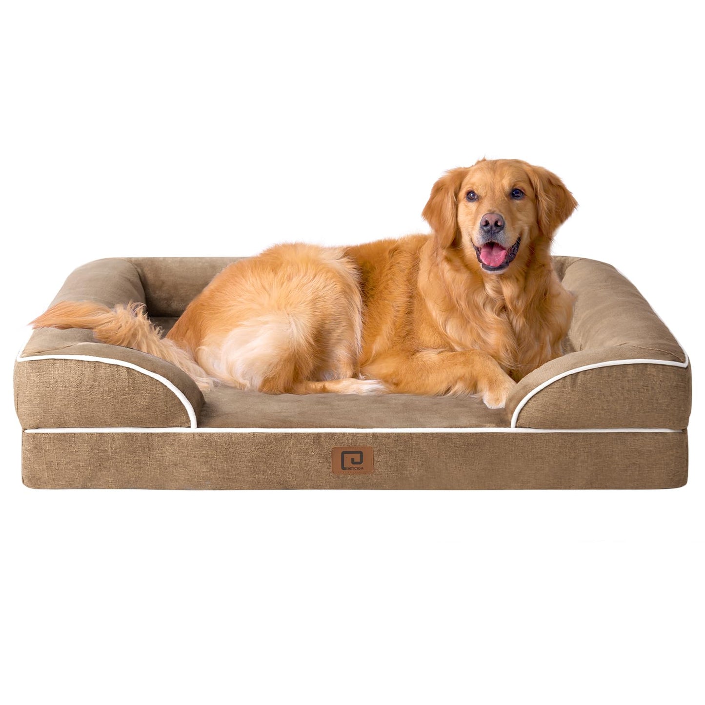 EHEYCIGA Orthopedic Dog Beds for Extra Large Dogs, Waterproof Memory Foam XL Pet Bed with Sides, Non-Slip and Egg-Crate Foam Big Dog Couch Bed with Washable Removable Cover, Grey LukkyDeals