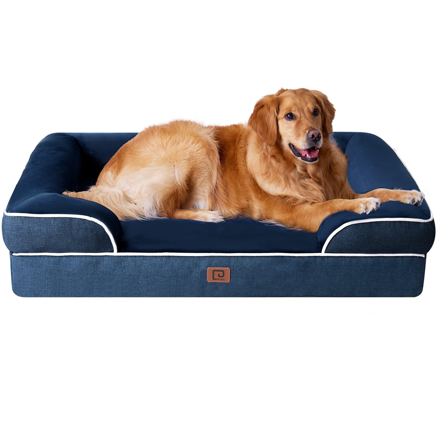 EHEYCIGA Orthopedic Dog Beds for Extra Large Dogs, Waterproof Memory Foam XL Pet Bed with Sides, Non-Slip and Egg-Crate Foam Big Dog Couch Bed with Washable Removable Cover, Grey LukkyDeals