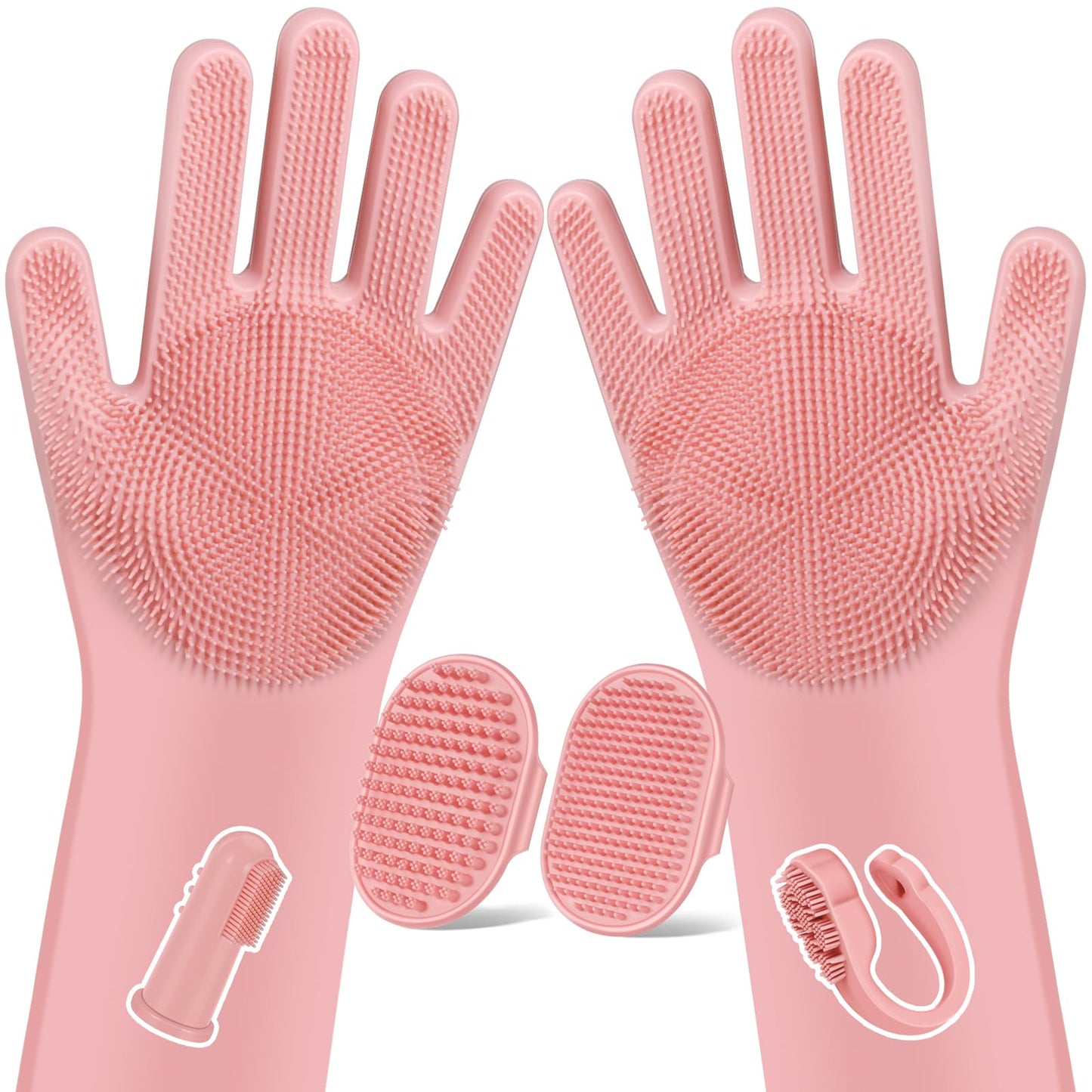 6PCS Pet Grooming Kit | Dog Washing Gloves | Dog Bath Brush | Dog Bath Gloves | Dog Shampoo Brush | Pet Grooming Gloves | Cat Bathing Supplies | Dog Bath Supplies (Navy Blue) LukkyDeals