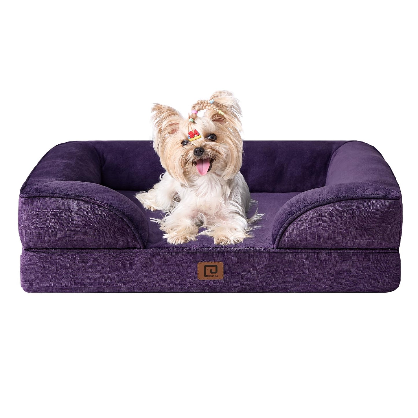 EHEYCIGA Orthopedic Dog Beds for Extra Large Dogs, Waterproof Memory Foam XL Pet Bed with Sides, Non-Slip and Egg-Crate Foam Big Dog Couch Bed with Washable Removable Cover, Grey LukkyDeals