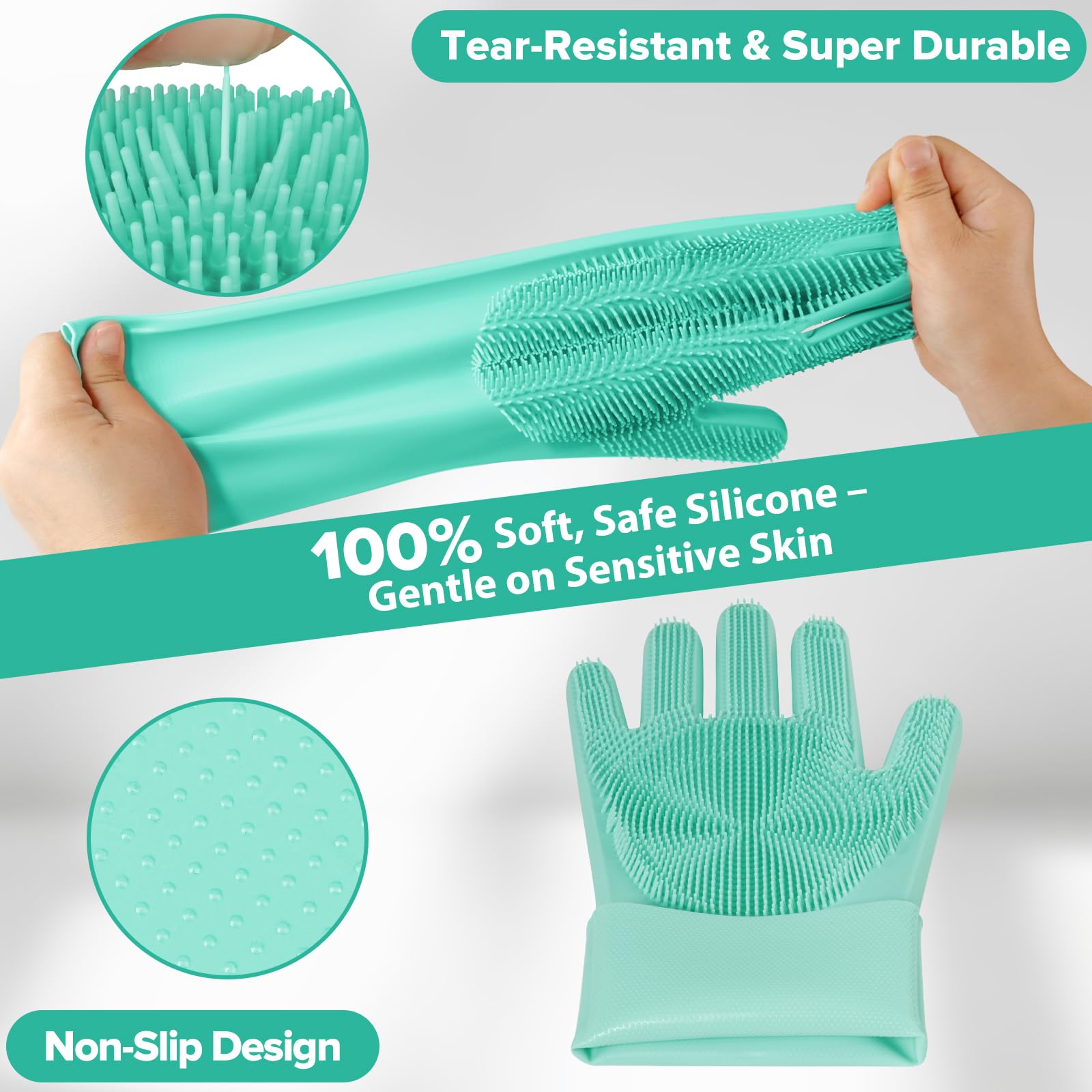 6PCS Pet Grooming Kit | Dog Washing Gloves | Dog Bath Brush | Dog Bath Gloves | Dog Shampoo Brush | Pet Grooming Gloves | Cat Bathing Supplies | Dog Bath Supplies (Navy Blue) LukkyDeals