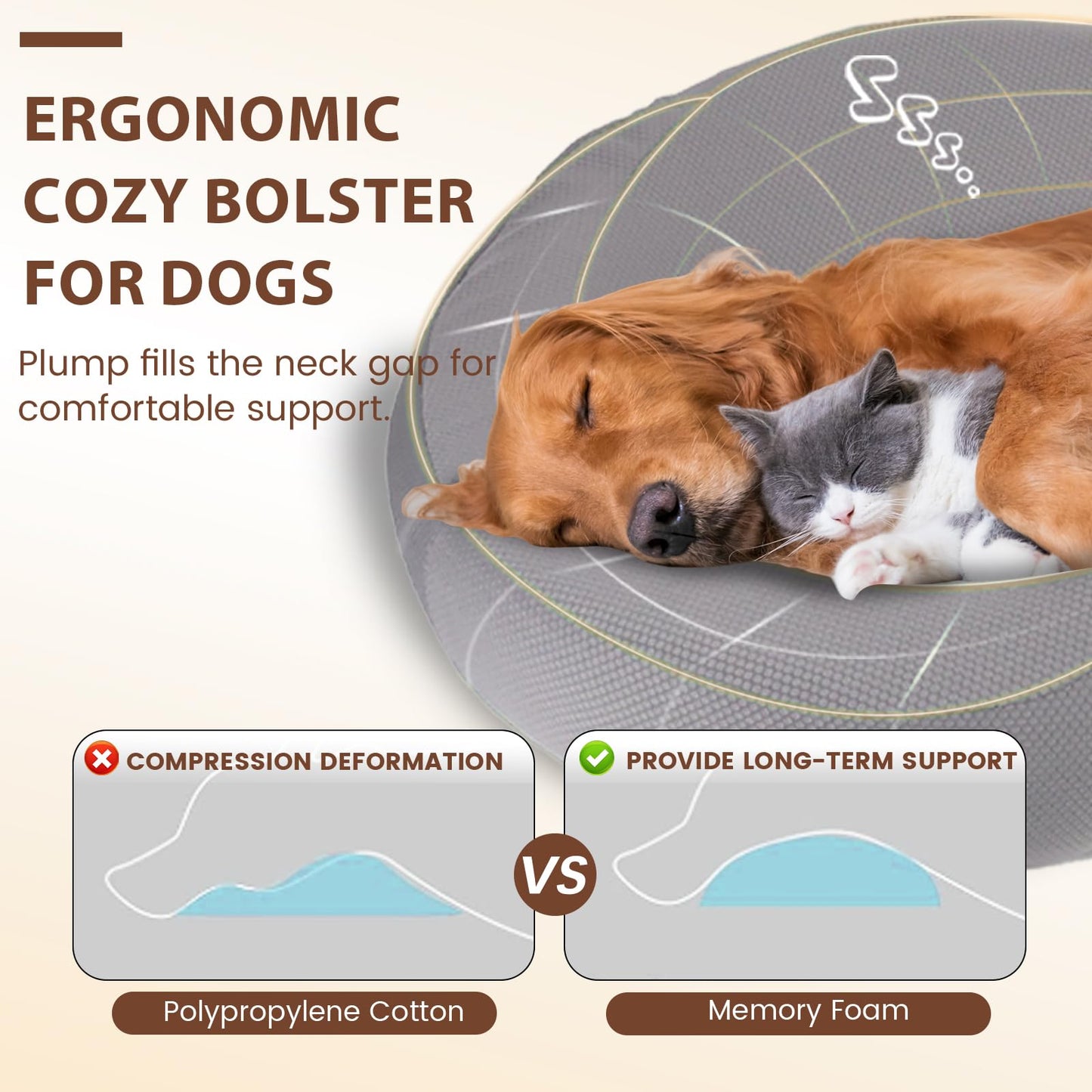 Orthopedic Dog Beds for Large/Medium Dogs, 9'' Thick Pure Memory Foam Dog Bed with Removable Washable Cover, Waterproof Couch Pet Bed, 60D High Density, Chewproof, Easy Clean, Dark Grey LukkyDeals