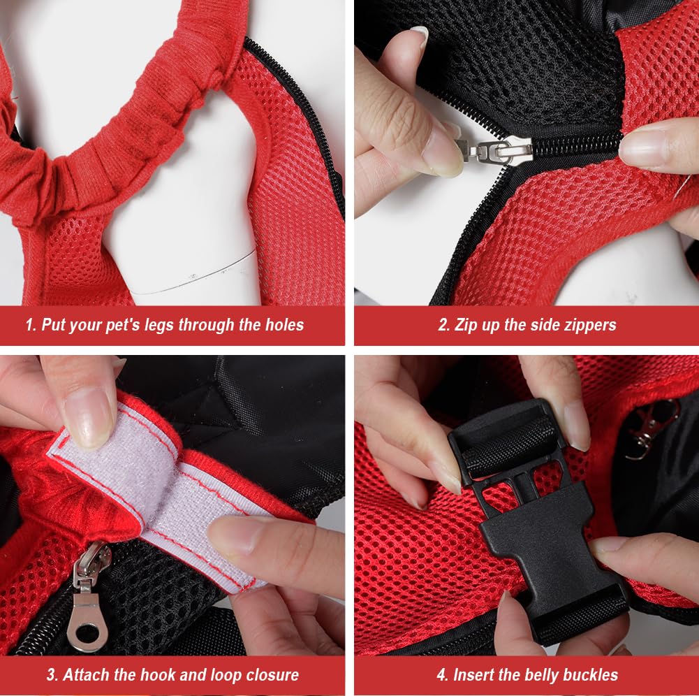 FEimaX Dog Carrier Backpack Pet Legs Out Front Cat Travel Bag, Adjustable Puppy Backpacks Carriers Hands-Free for Small Medium Dogs Cats Hiking Traveling Camping Daily Walking (Small, Black) LukkyDeals