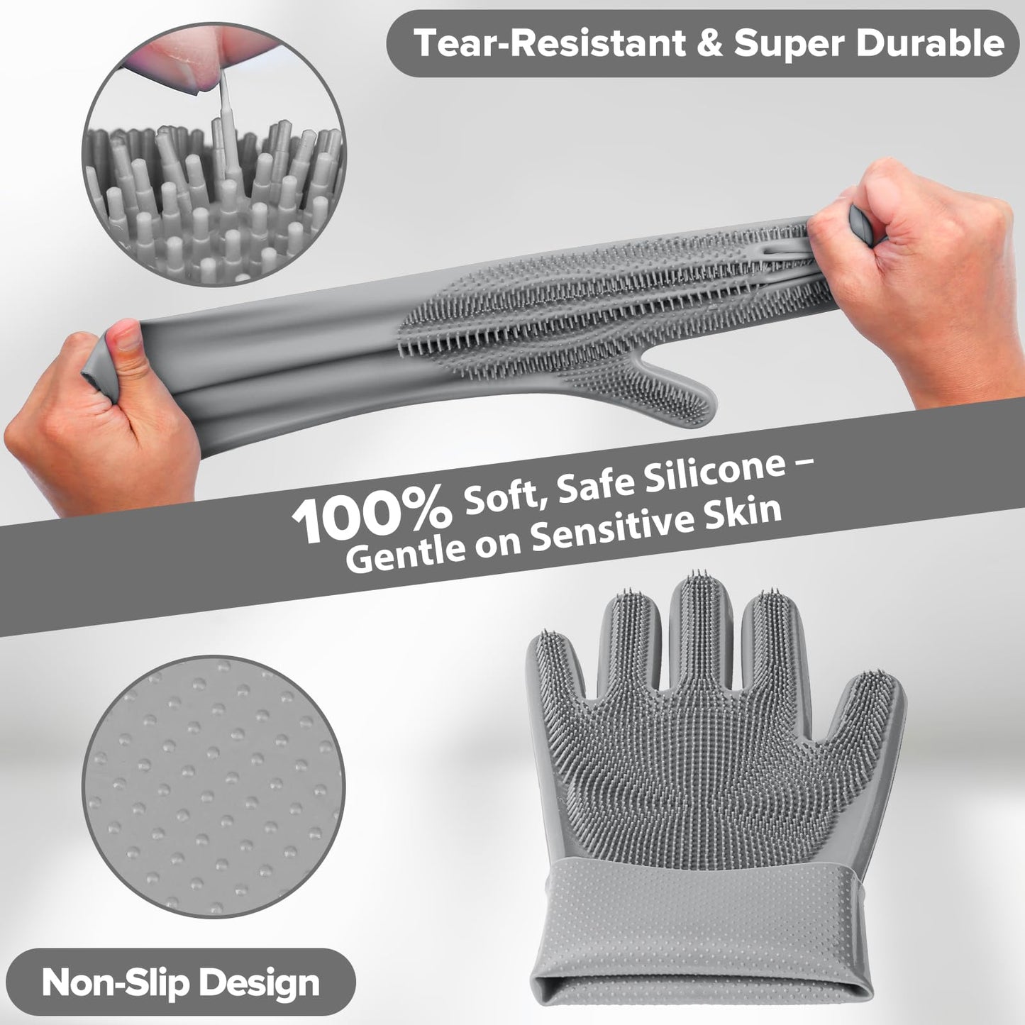 6PCS Pet Grooming Kit | Dog Washing Gloves | Dog Bath Brush | Dog Bath Gloves | Dog Shampoo Brush | Pet Grooming Gloves | Cat Bathing Supplies | Dog Bath Supplies (Navy Blue) LukkyDeals