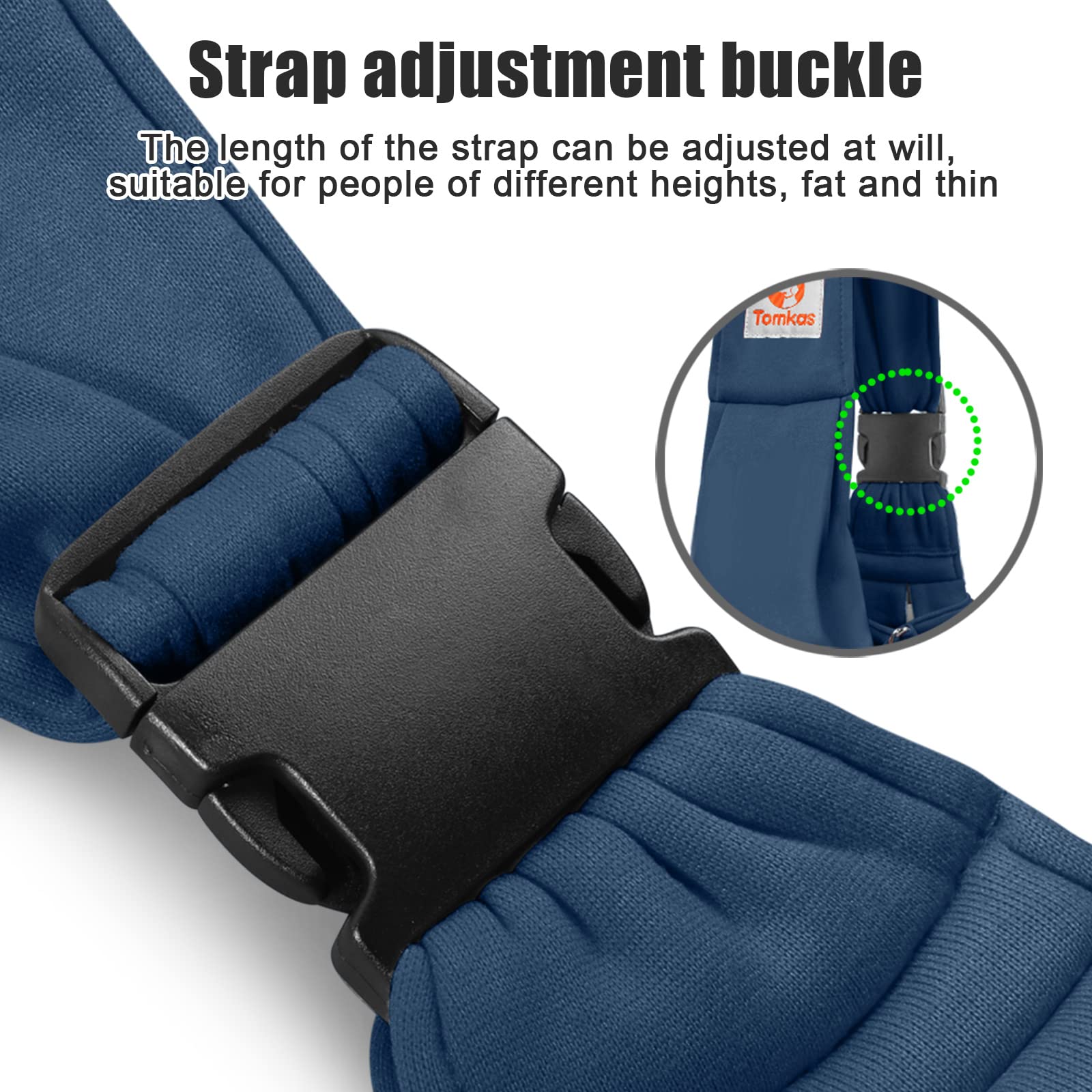 Tomkas Small Dog Sling Carrier - Adjustable Strap & Zip Pocket - Suitable for Puppies (Black) LukkyDeals