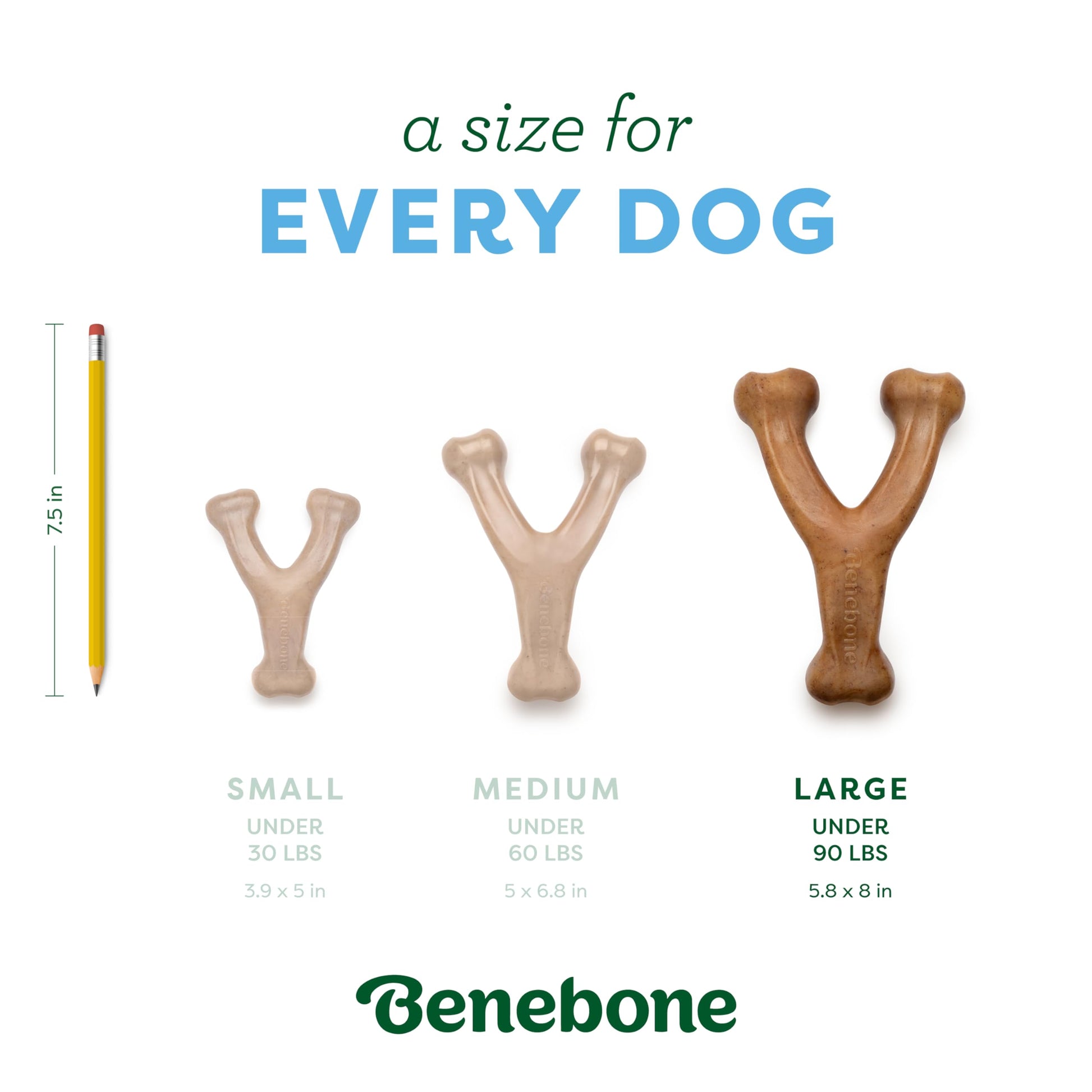 Benebone Wishbone Durable Dog Chew Toy for Aggressive Chewers, Real Bacon, Made in USA, Medium LukkyDeals