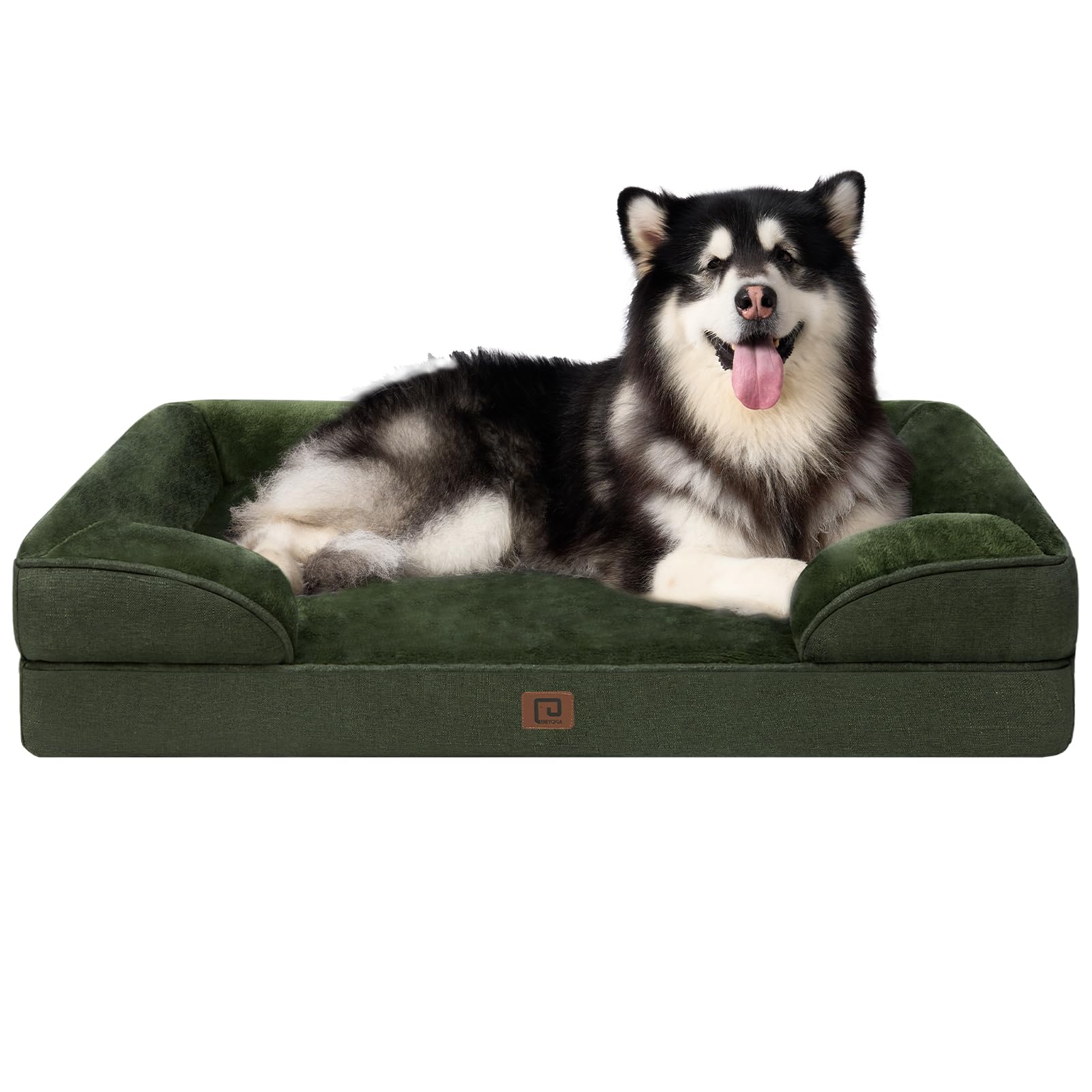 EHEYCIGA Orthopedic Dog Beds for Extra Large Dogs, Waterproof Memory Foam XL Pet Bed with Sides, Non-Slip and Egg-Crate Foam Big Dog Couch Bed with Washable Removable Cover, Grey LukkyDeals