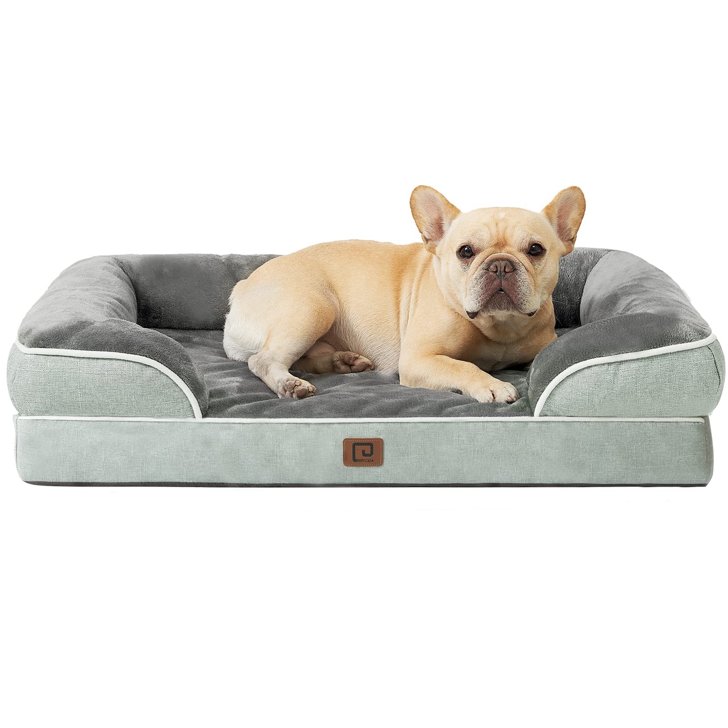 EHEYCIGA Orthopedic Dog Beds for Extra Large Dogs, Waterproof Memory Foam XL Pet Bed with Sides, Non-Slip and Egg-Crate Foam Big Dog Couch Bed with Washable Removable Cover, Grey LukkyDeals