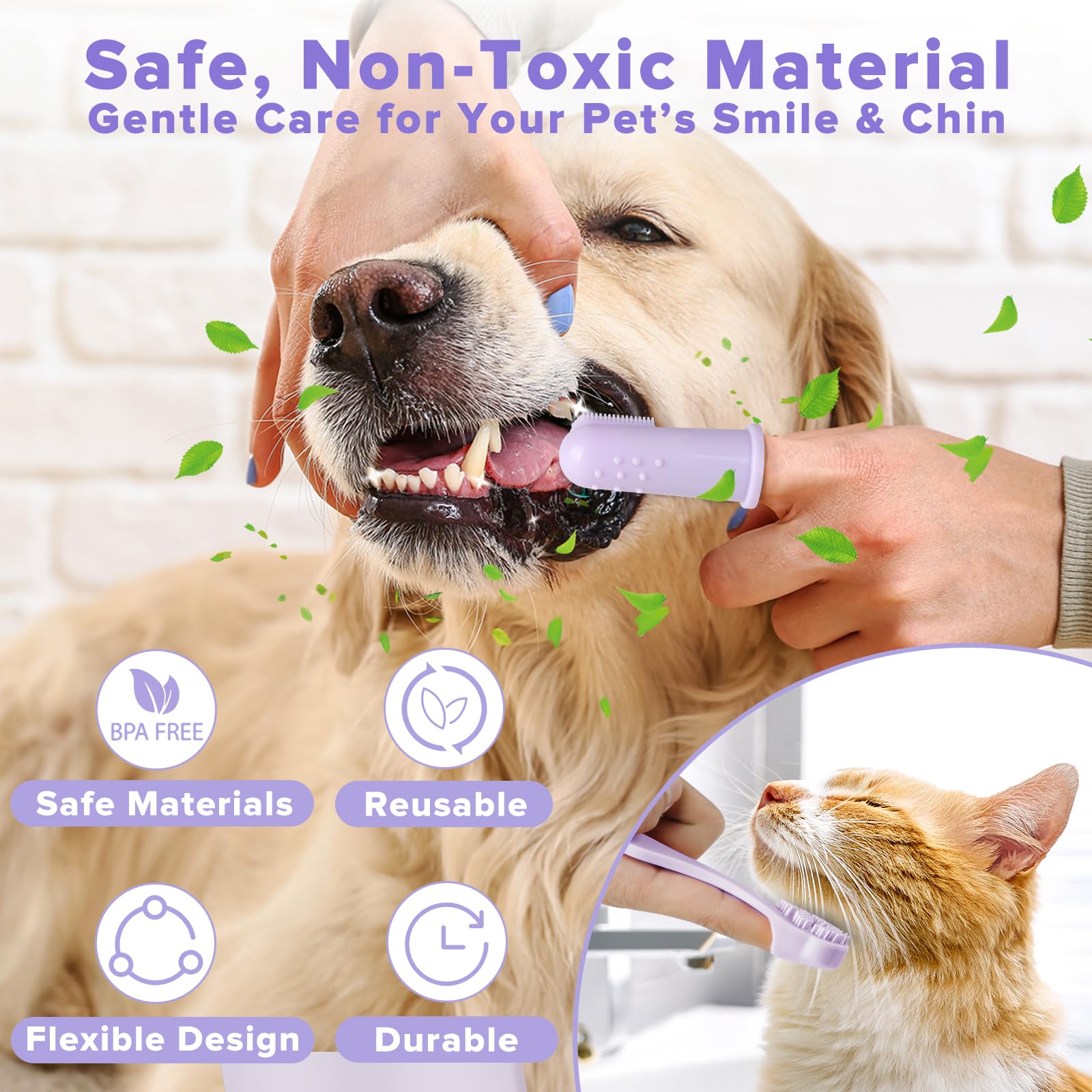 6PCS Pet Grooming Kit | Dog Washing Gloves | Dog Bath Brush | Dog Bath Gloves | Dog Shampoo Brush | Pet Grooming Gloves | Cat Bathing Supplies | Dog Bath Supplies (Navy Blue) LukkyDeals