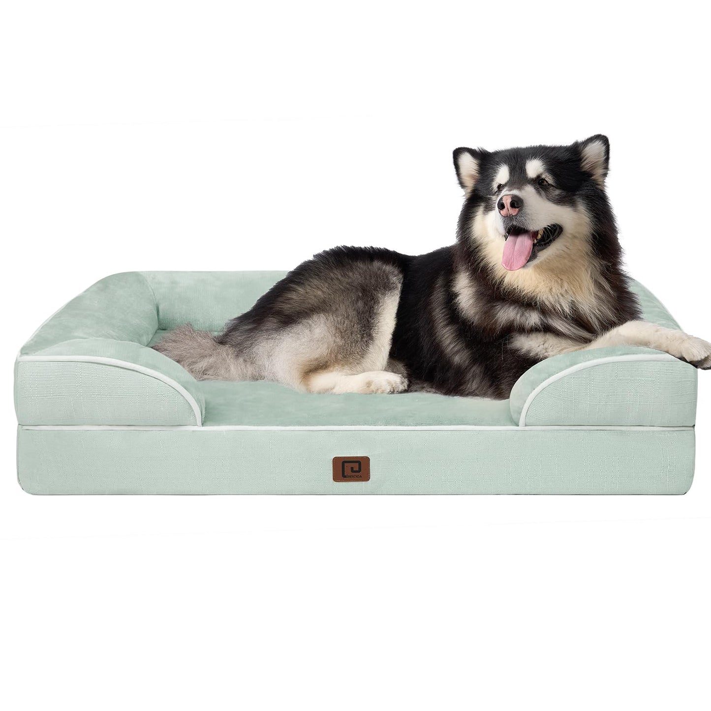 EHEYCIGA Orthopedic Dog Beds for Extra Large Dogs, Waterproof Memory Foam XL Pet Bed with Sides, Non-Slip and Egg-Crate Foam Big Dog Couch Bed with Washable Removable Cover, Grey LukkyDeals