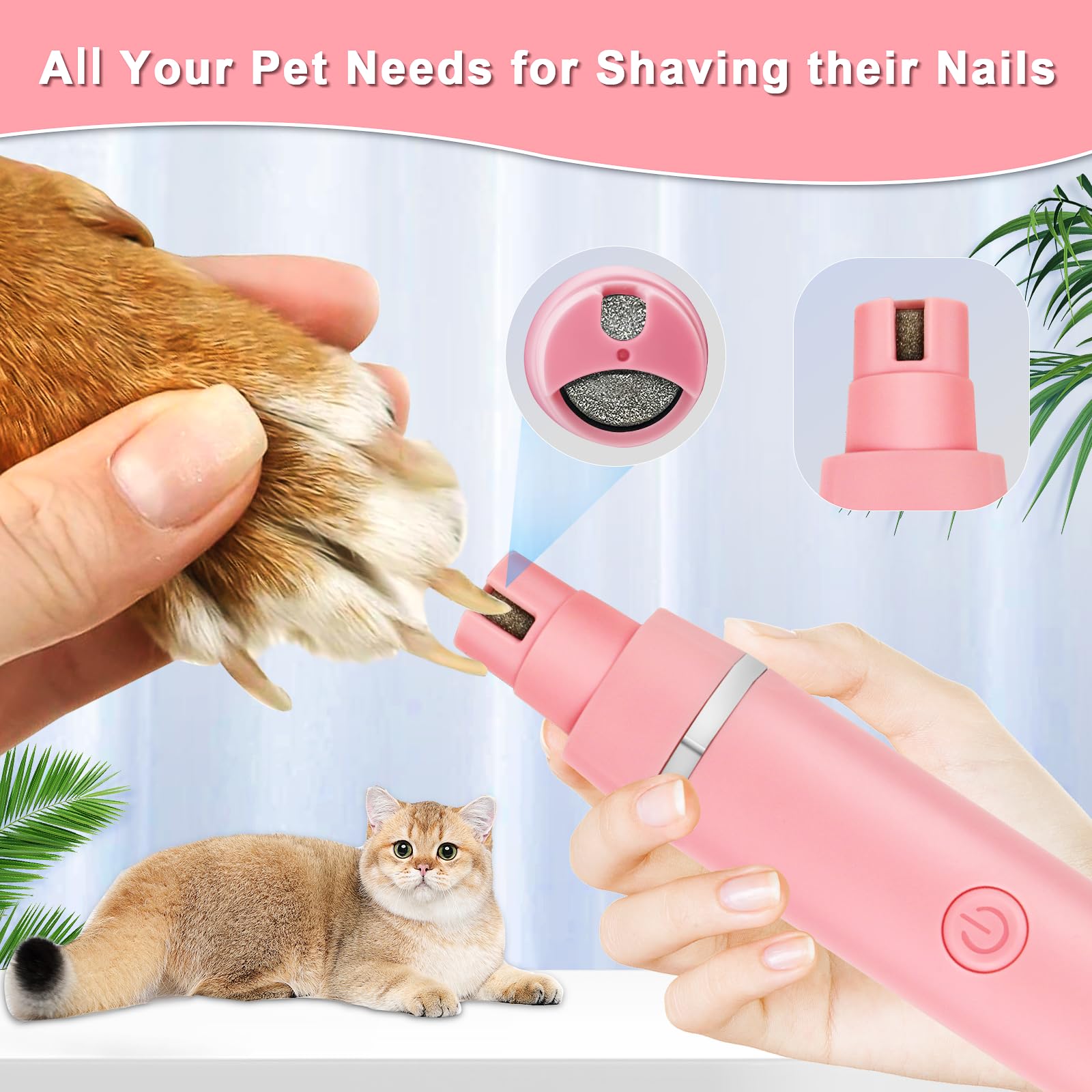 Dog Clippers Grooming Kit Hair Clipper-Low Noise Paw Trimmer- Rechargeable - Cordless Quiet Nail Grinder Shaver for Cats and Other Pets LukkyDeals