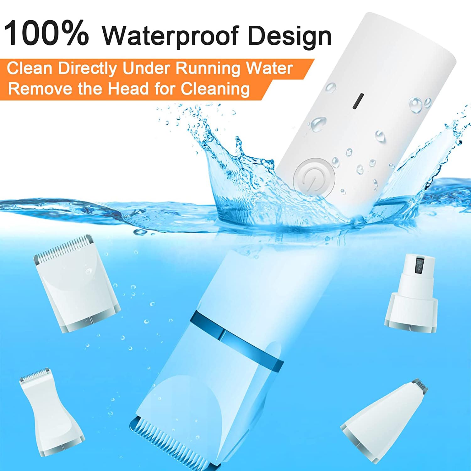 Dog Clippers Grooming Kit Hair Clipper-Low Noise Paw Trimmer- Rechargeable - Cordless Quiet Nail Grinder Shaver for Cats and Other Pets LukkyDeals