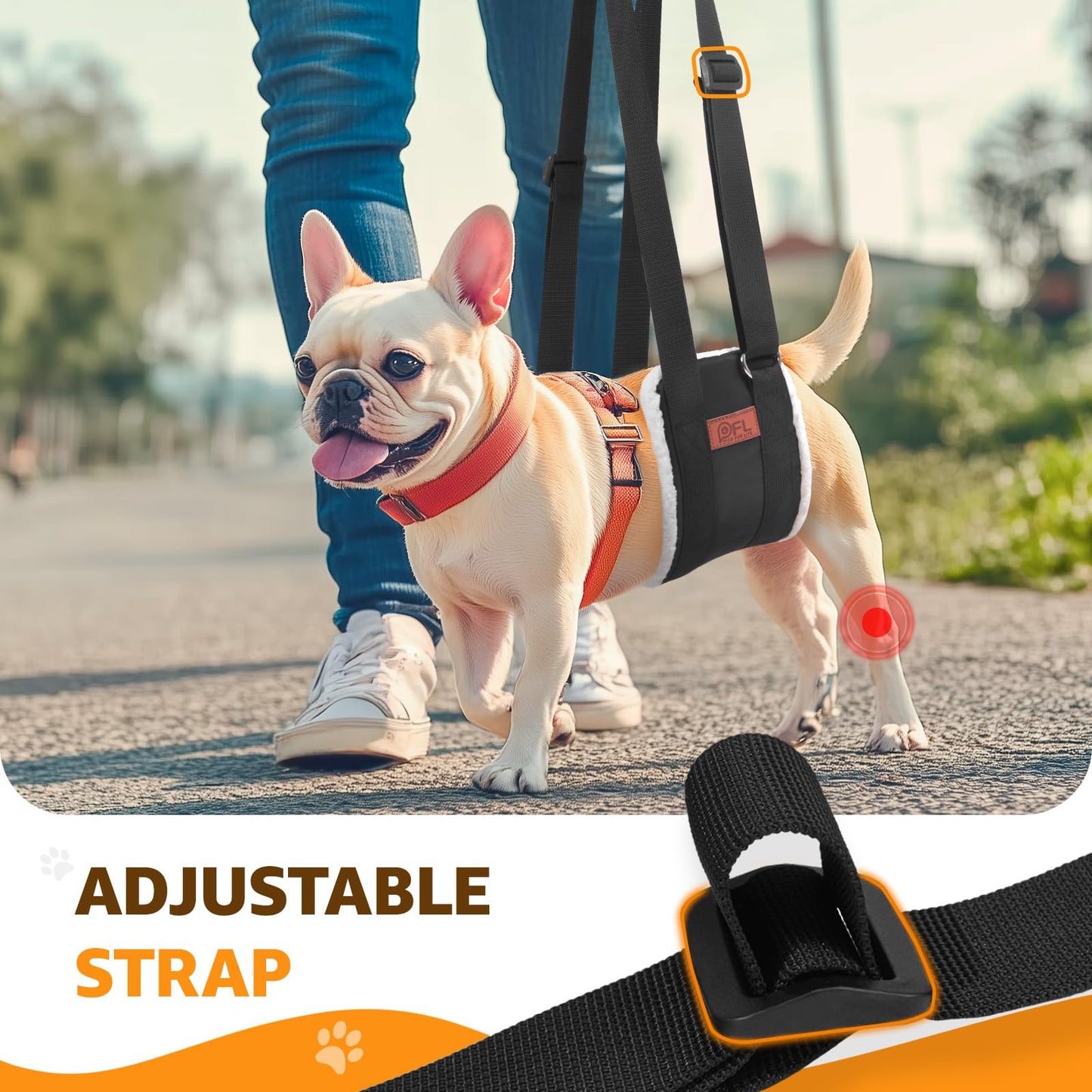 Adjustable Dog Lift Harness Dog Sling for Large Dogs Hind Leg Support Soft Lift Support and Rehab Harness for Weak Rear Legs, Helps Senior, Injured, Disabled and After ACL Surgery Dogs Large LukkyDeals