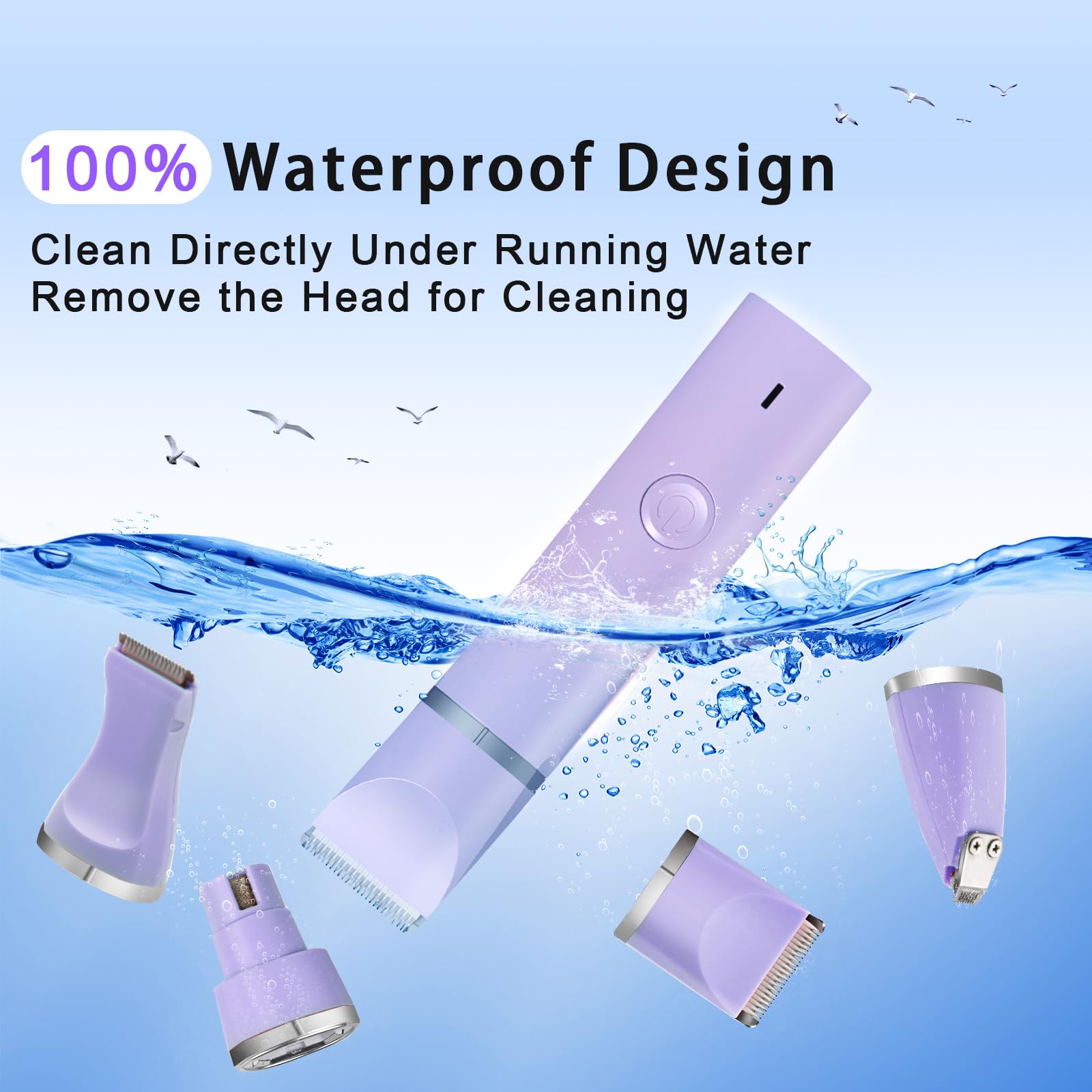 Dog Clippers Grooming Kit Hair Clipper-Low Noise Paw Trimmer- Rechargeable - Cordless Quiet Nail Grinder Shaver for Cats and Other Pets LukkyDeals