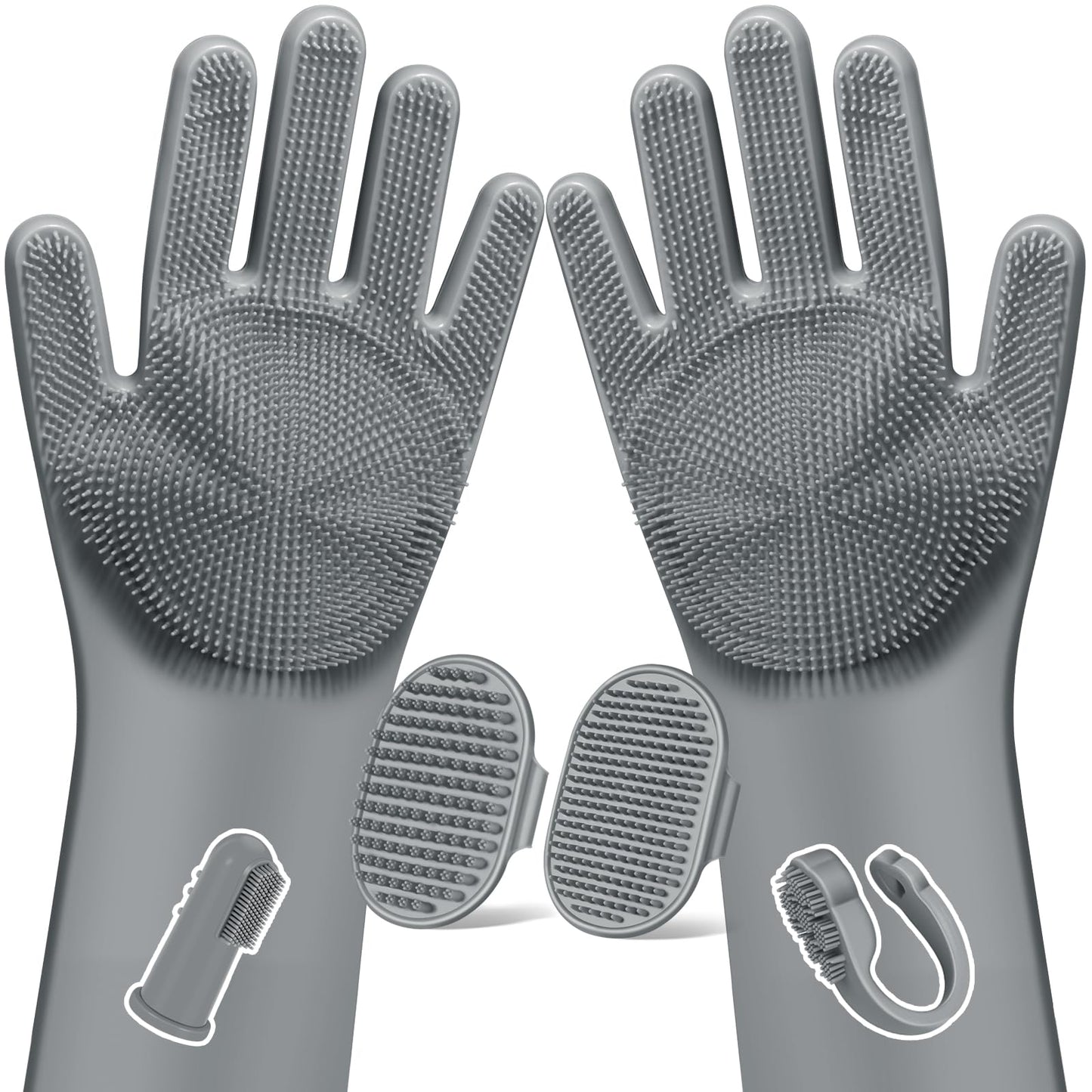 6PCS Pet Grooming Kit | Dog Washing Gloves | Dog Bath Brush | Dog Bath Gloves | Dog Shampoo Brush | Pet Grooming Gloves | Cat Bathing Supplies | Dog Bath Supplies (Navy Blue) LukkyDeals