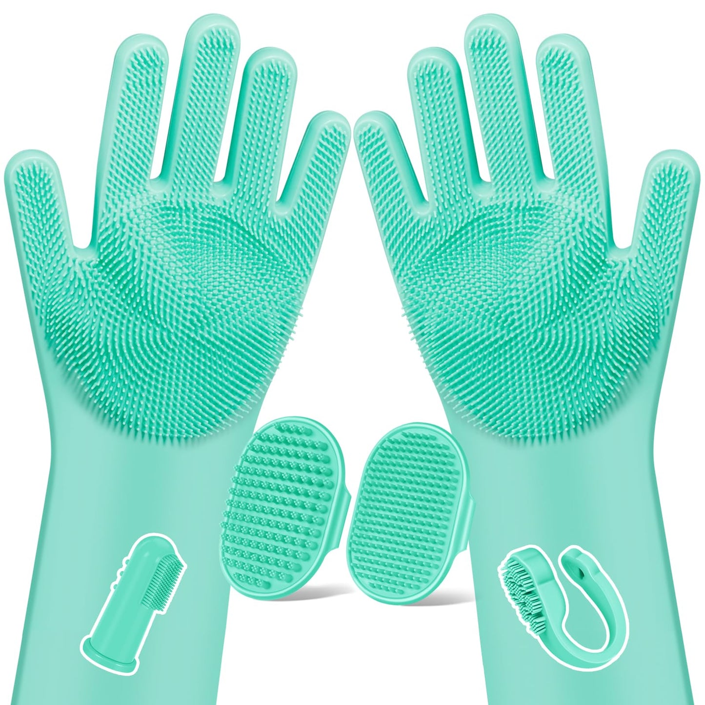 6PCS Pet Grooming Kit | Dog Washing Gloves | Dog Bath Brush | Dog Bath Gloves | Dog Shampoo Brush | Pet Grooming Gloves | Cat Bathing Supplies | Dog Bath Supplies (Navy Blue) LukkyDeals