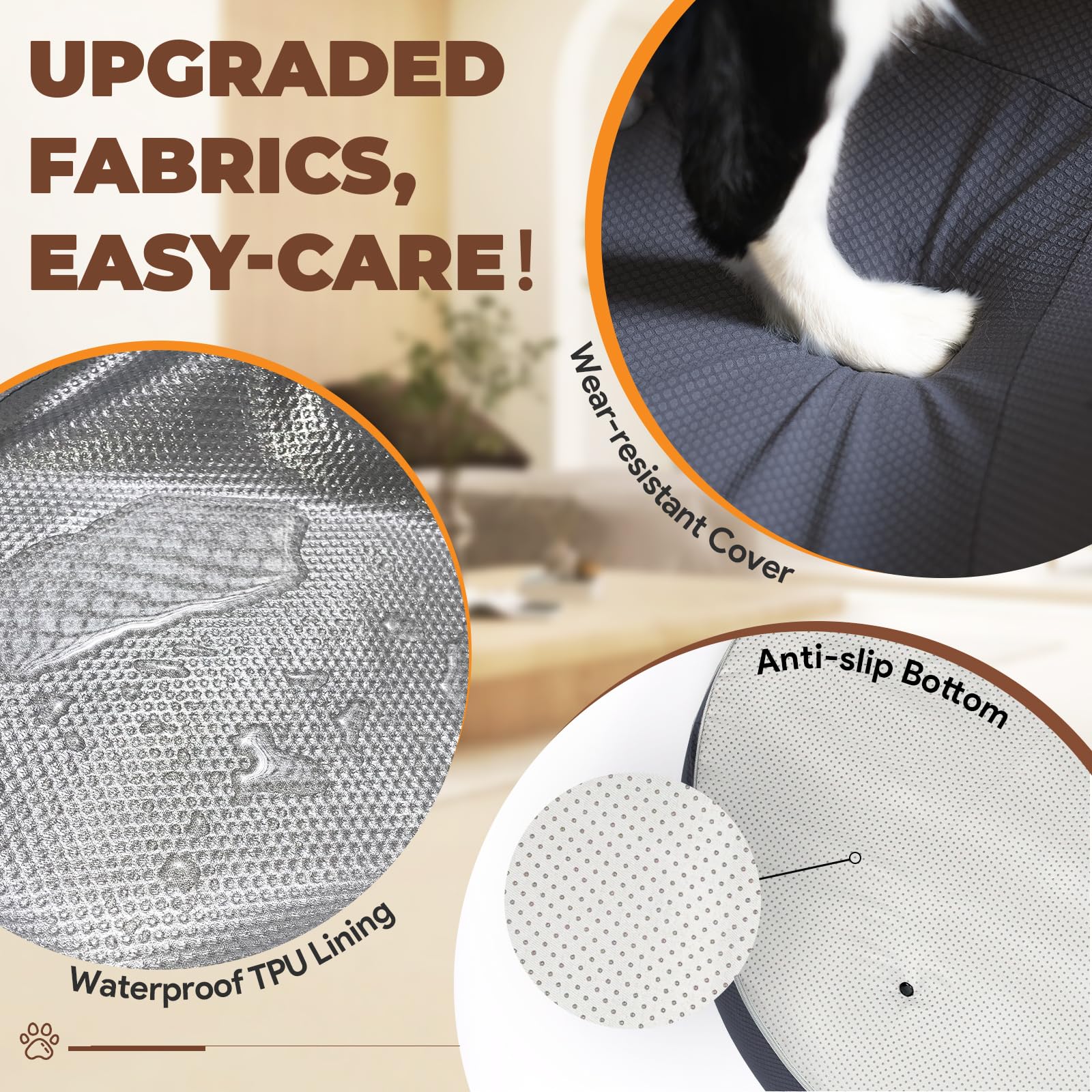 Orthopedic Dog Beds for Large/Medium Dogs, 9'' Thick Pure Memory Foam Dog Bed with Removable Washable Cover, Waterproof Couch Pet Bed, 60D High Density, Chewproof, Easy Clean, Dark Grey LukkyDeals