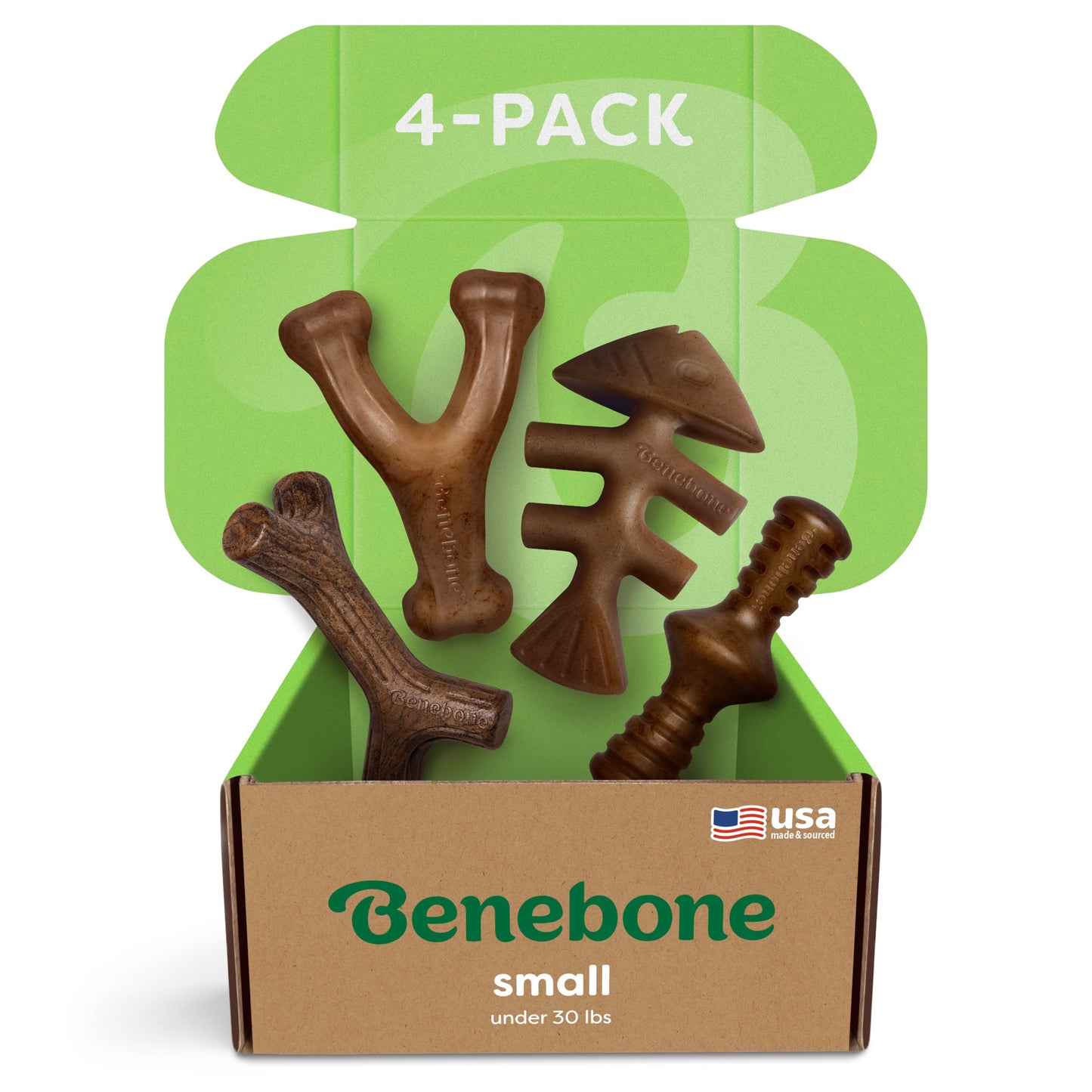 Benebone Medium 4-Pack Dog Chew Toys LukkyDeals
