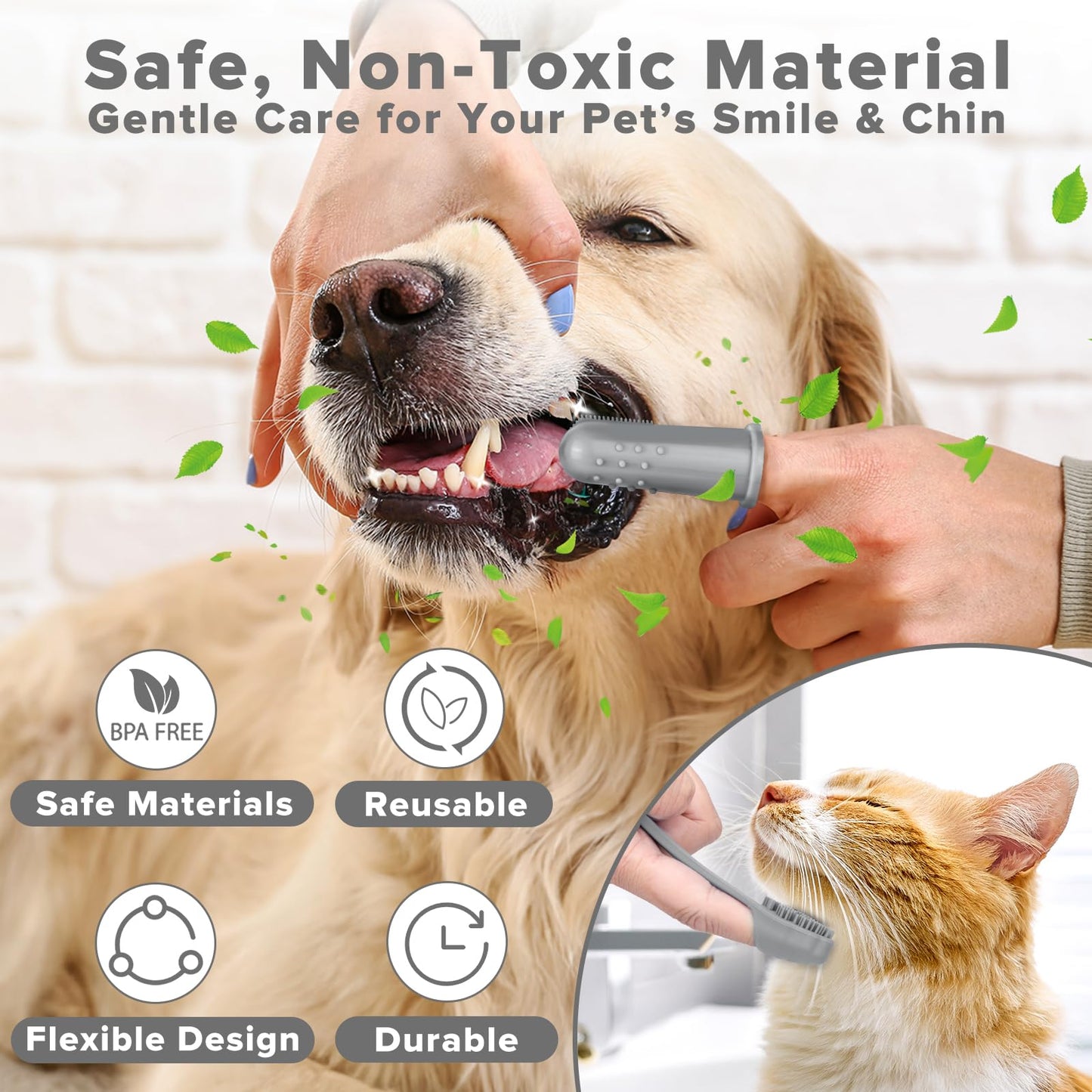 6PCS Pet Grooming Kit | Dog Washing Gloves | Dog Bath Brush | Dog Bath Gloves | Dog Shampoo Brush | Pet Grooming Gloves | Cat Bathing Supplies | Dog Bath Supplies (Navy Blue) LukkyDeals