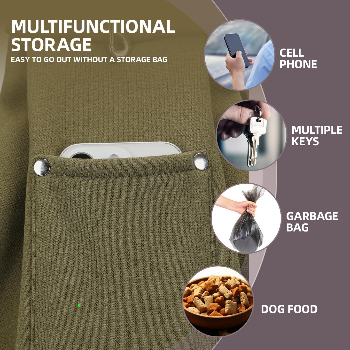 Dog Carrier Sling - Reversible Puppy Carrier Purse with Storage Pocket, Hand-Free Dog Sling Carrier for Carry Small Dogs and Cats, Travel Safety Harness, Dog and Cat Harness(Black) LukkyDeals