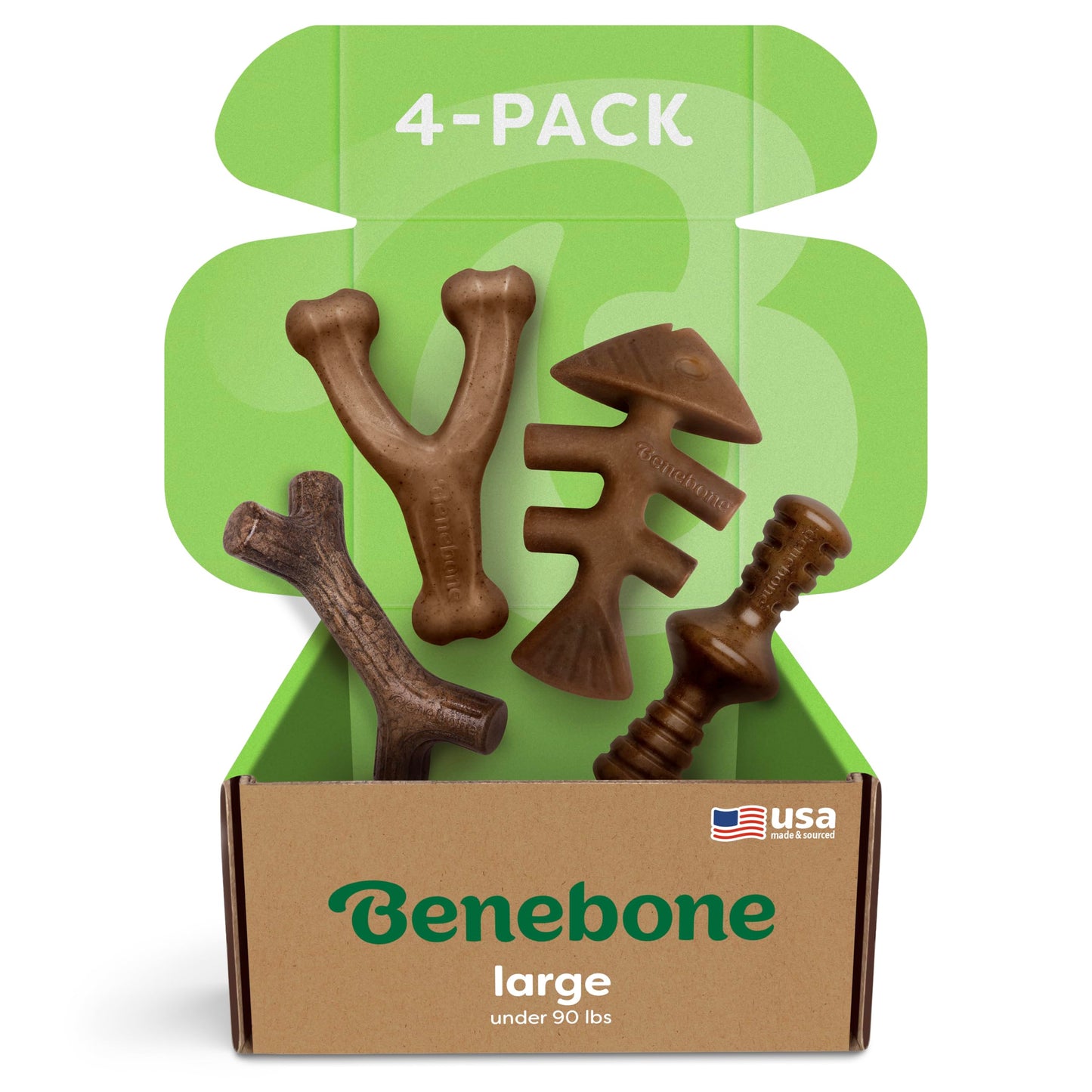 Benebone Medium 4-Pack Dog Chew Toys LukkyDeals