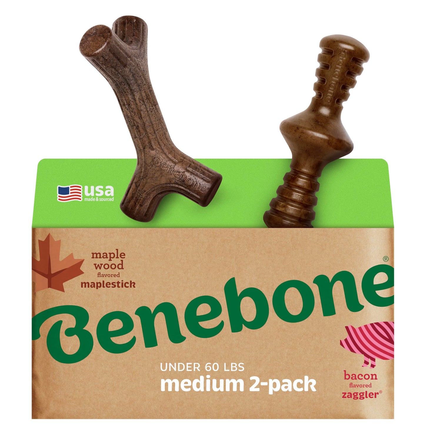 Benebone Medium 4-Pack Dog Chew Toys LukkyDeals
