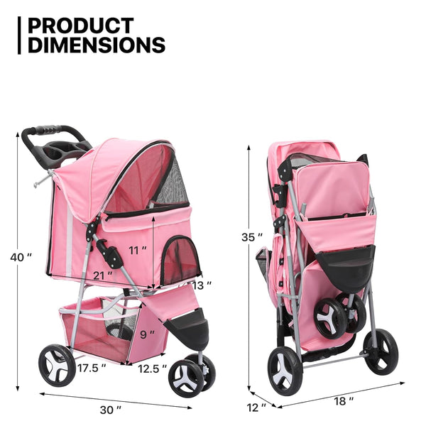 Paws & Wheels Pet Adventure Stroller LukkyDeals