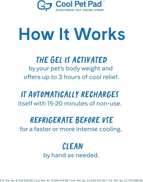 Pressure-Activated Pet Cooling Gel Mat