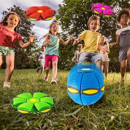 Magic Flying Saucer Ball for Dogs | Light-Up Outdoor UFO Dog Toy